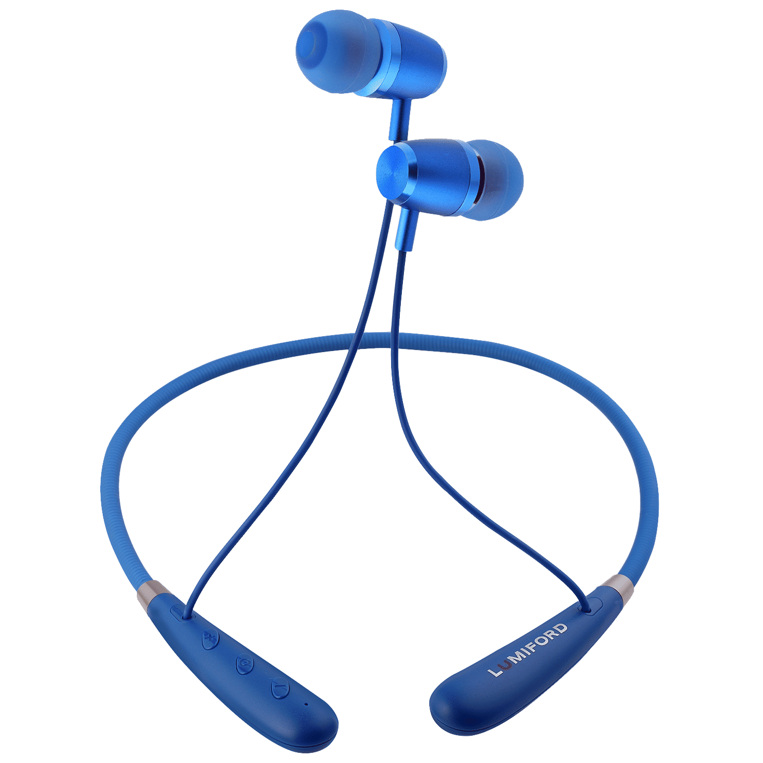 LUMIFORD XploriaHD XP60 Neckband with Passive Noise Cancellation (IPX5 Splashproof & Water Resistant, Multi Functional Button, Blue)_1