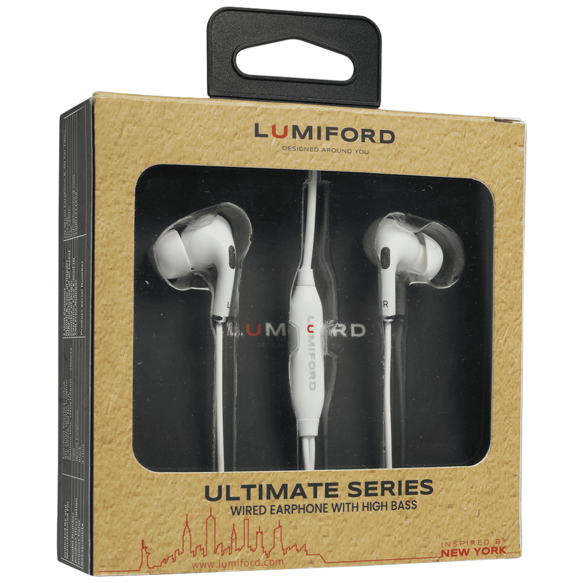 LUMIFORD Ultimate U50 Wired Earphone with Mic (In Ear, White)_8