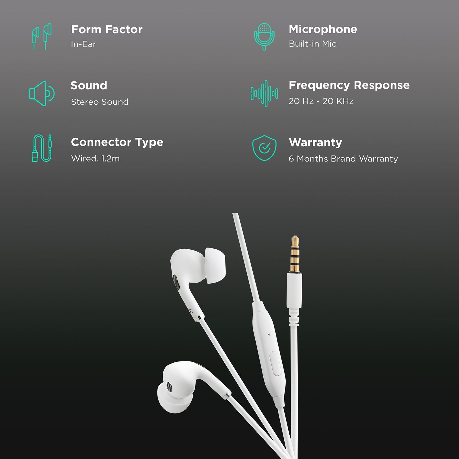 LUMIFORD Ultimate U50 Wired Earphone with Mic (In Ear, White)_2