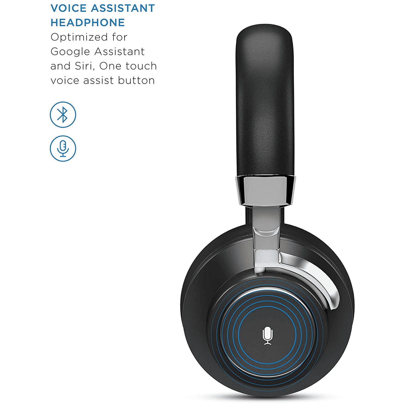 soundLOGIC BEB012PX Bluetooth Headphone with Mic (Passive Cancellation, On Ear, Black)_7