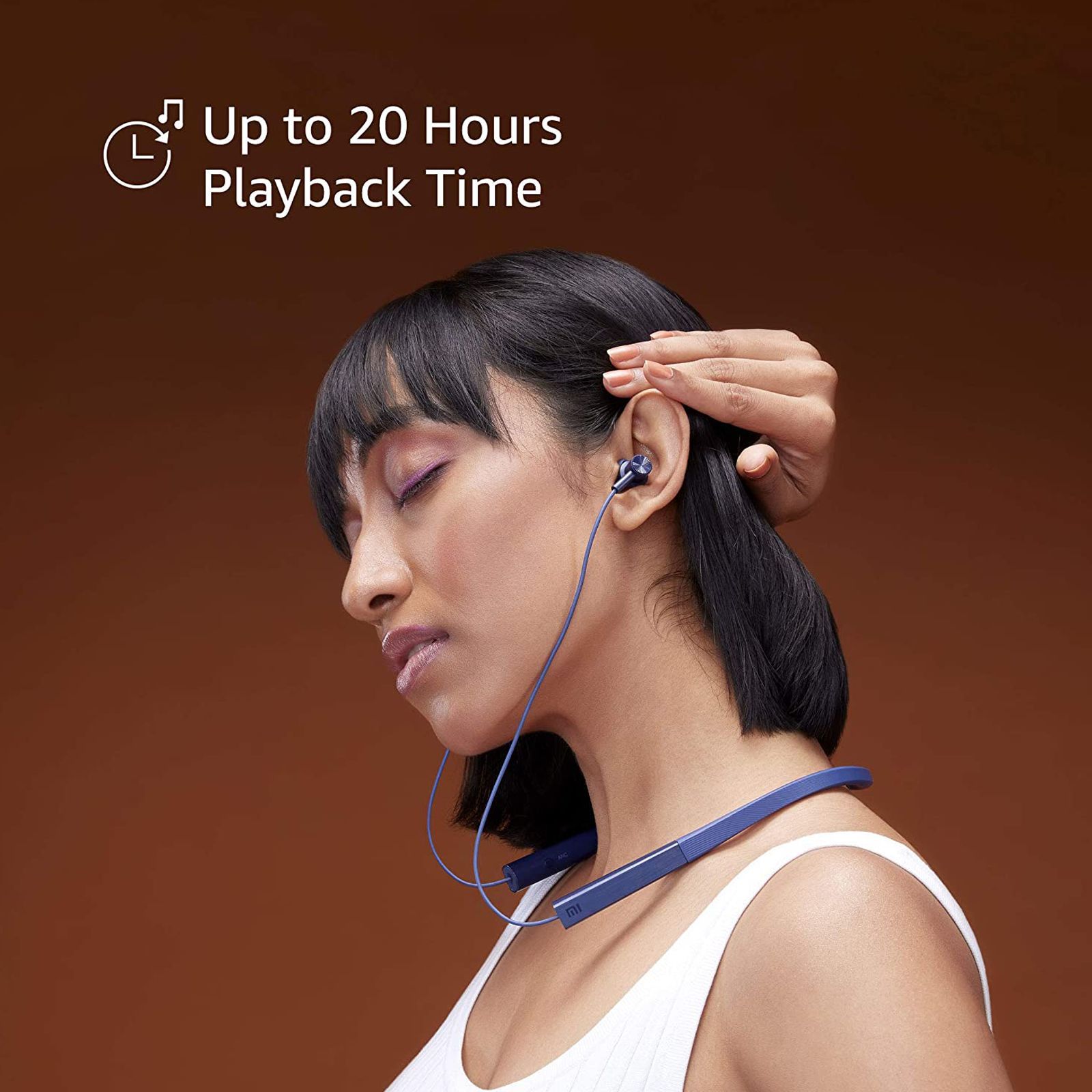 Xiaomi Pro BHR4204IN Neckband with Active Noise Cancellation (IPX5 Splash & Sweatproof, 20 Hours Playtime, Blue)_4