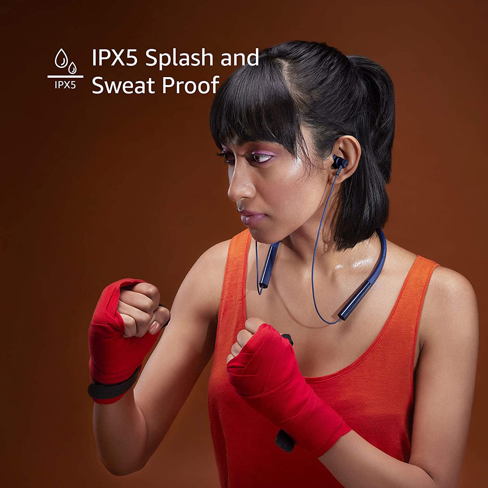 Xiaomi Pro BHR4204IN Neckband with Active Noise Cancellation (IPX5 Splash & Sweatproof, 20 Hours Playtime, Blue)_5