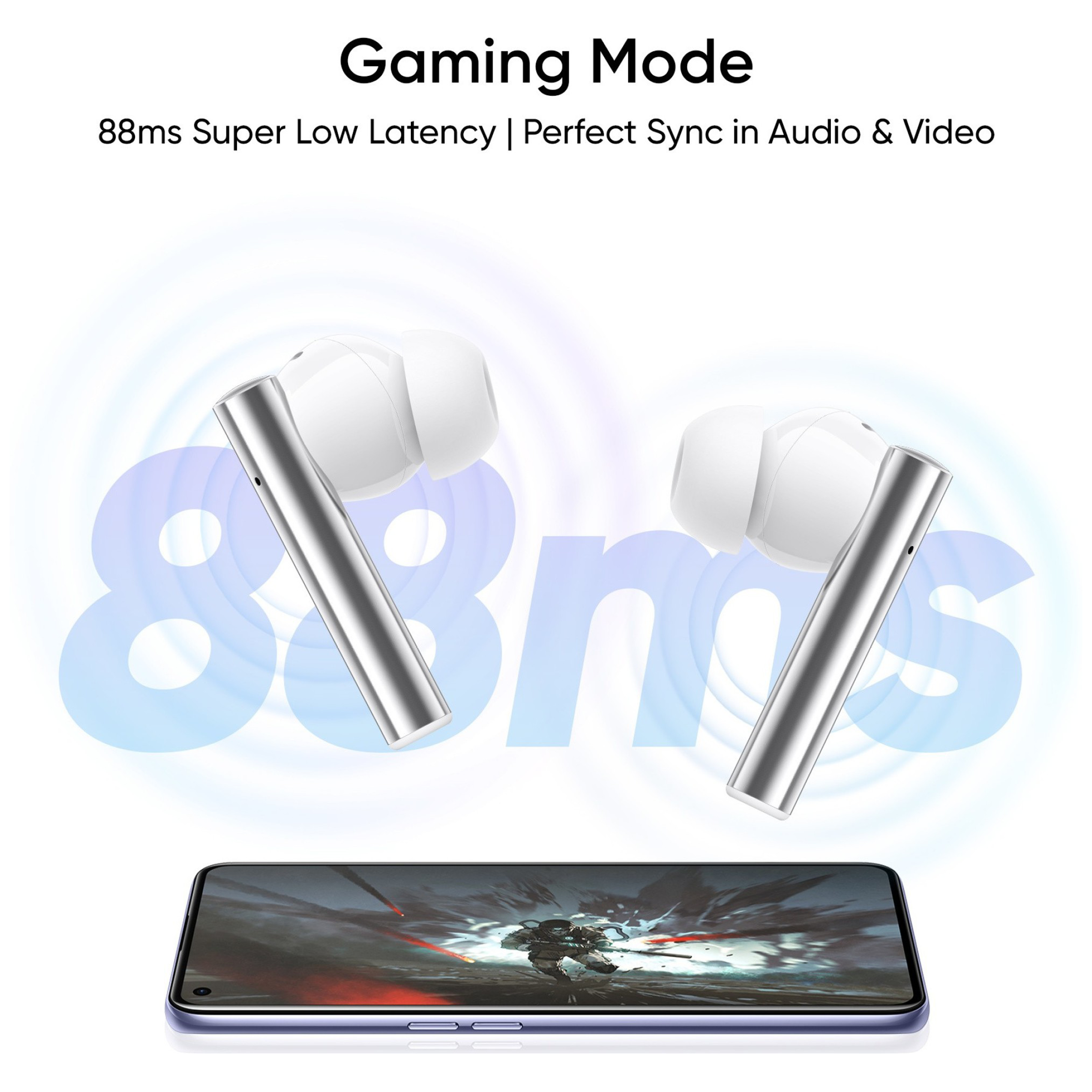 realme Buds Air 2 RMA2003 TWS Earbuds with Active Noise Cancellation (IPX5 Water Resistant, 25 Hours Playtime, Closer White)_6