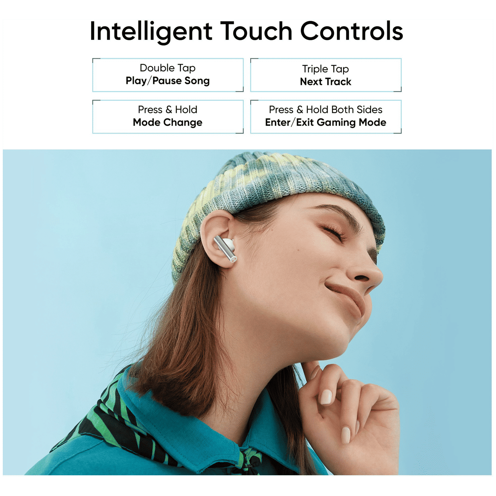 realme Buds Air 2 RMA2003 TWS Earbuds with Active Noise Cancellation (IPX5 Water Resistant, 25 Hours Playtime, Closer White)_8