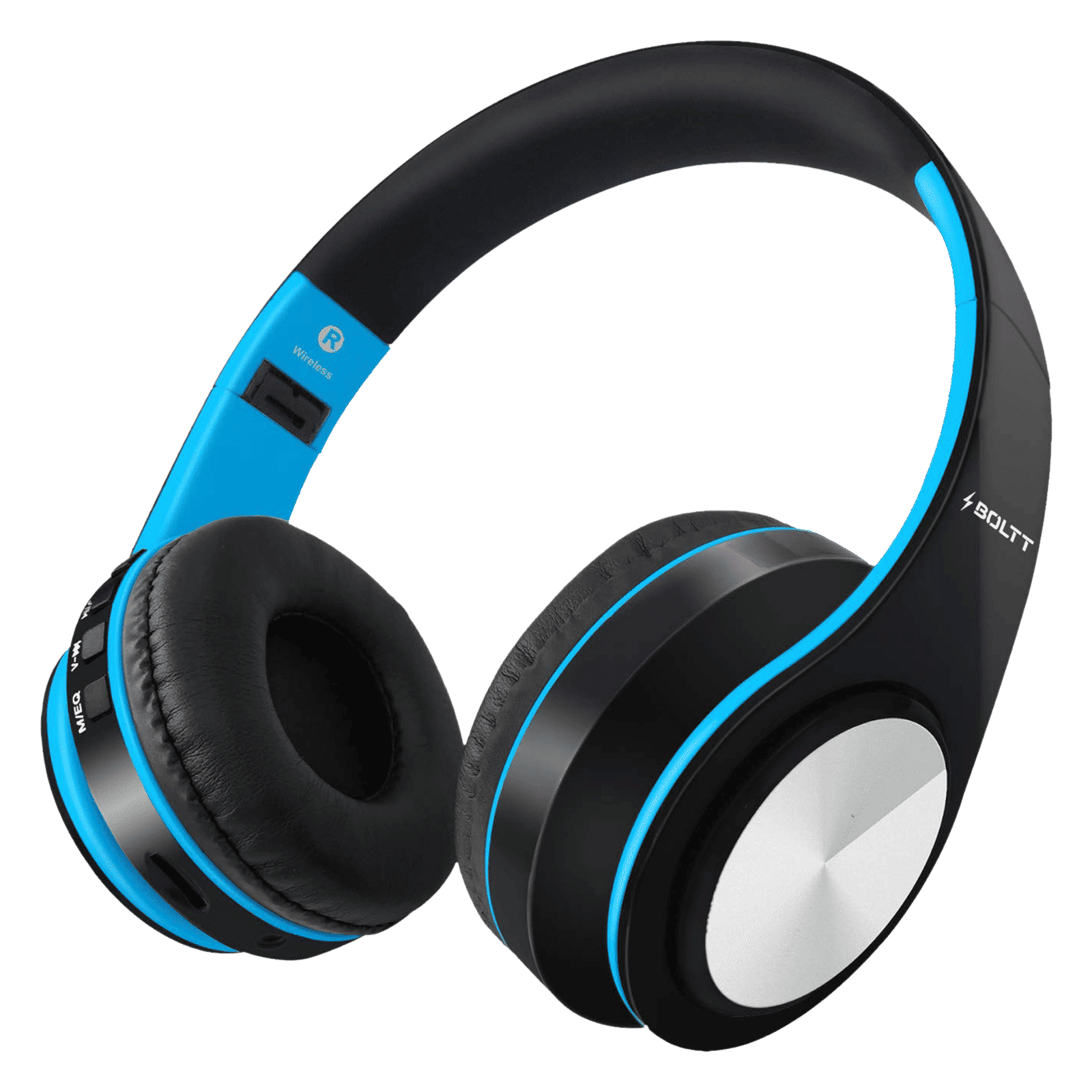 FIRE-BOLTT BH1001 BH1000 On-Ear Noise Isolation Wireless Headphone with Mic (Bluetooth 5.0, Exceptional Sound with Great Bass, Blue)_1