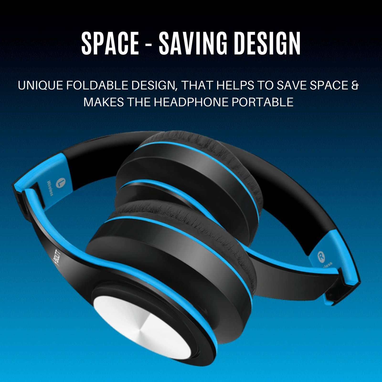 FIRE-BOLTT BH1001 BH1000 On-Ear Noise Isolation Wireless Headphone with Mic (Bluetooth 5.0, Exceptional Sound with Great Bass, Blue)_4