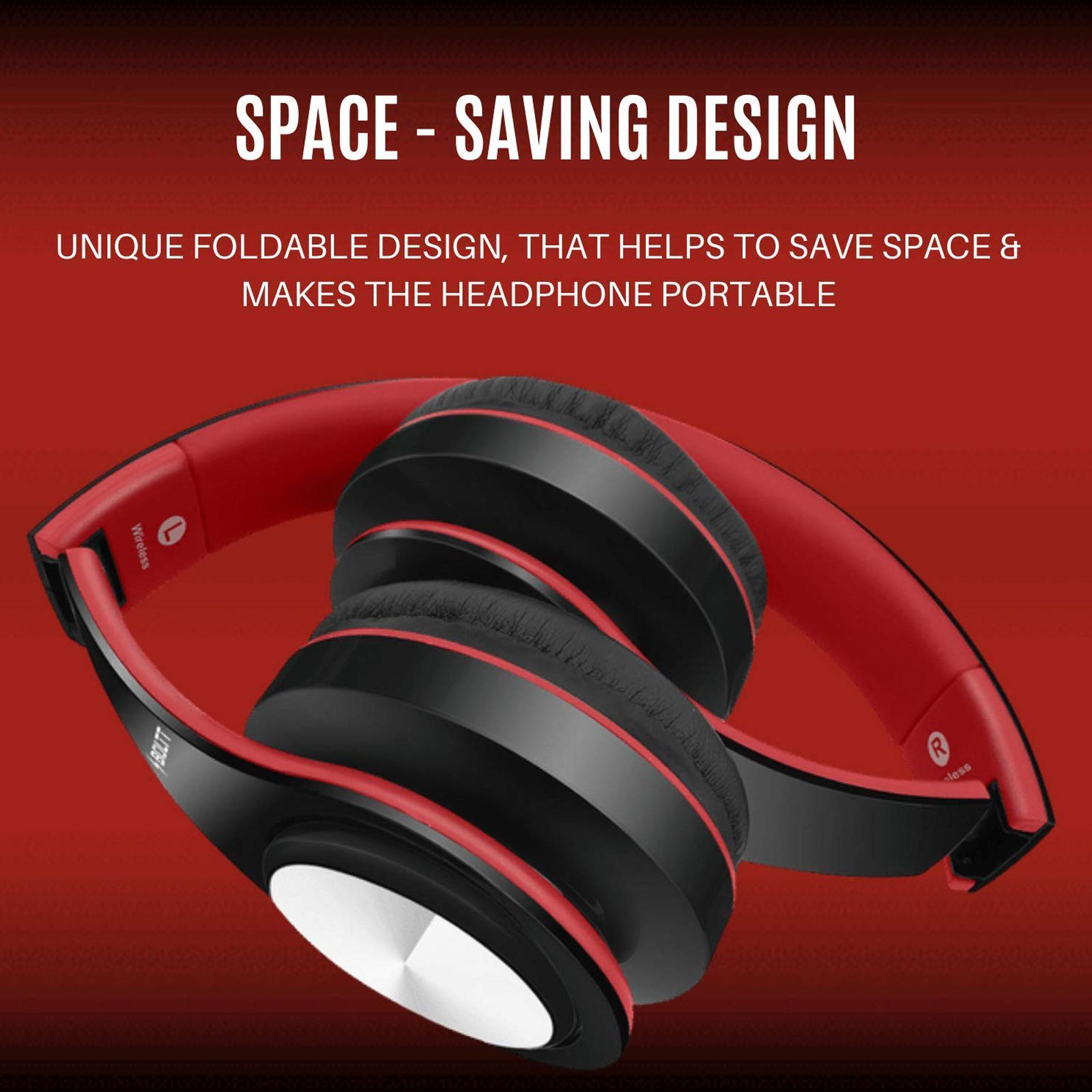 FIRE-BOLTT BH1001 BH1000 On-Ear Noise Isolation Wireless Headphone with Mic (Bluetooth 5.0, Exceptional Sound with Great Bass, Red) FIRE-BOLTT BH1001 BH1000 On-Ear Noise Isolation Wireless Headphone with Mic (Bluetooth 5.0, Exceptional Sound with Great Bass, Red)_4