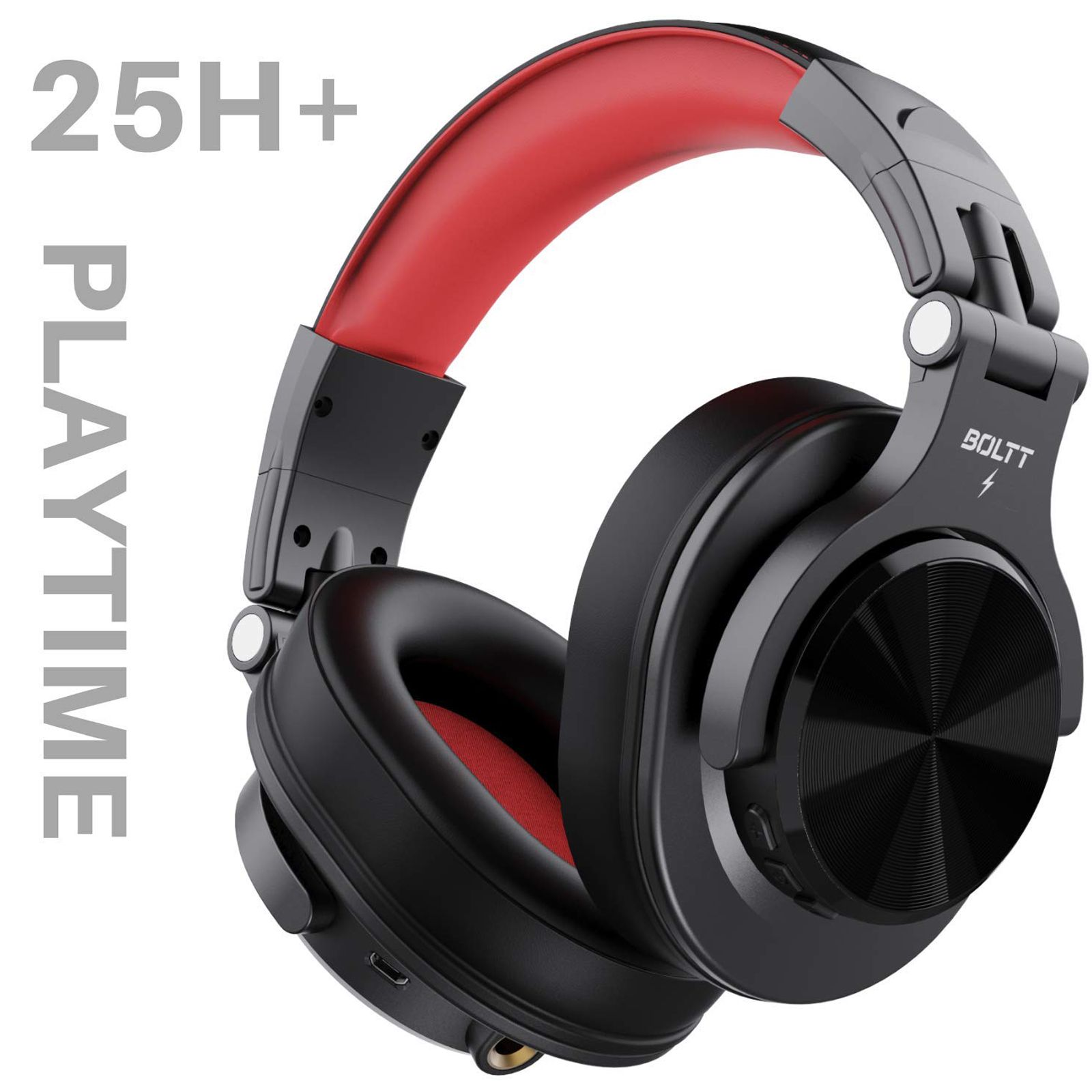 Fire-Boltt BH1400 Bluetooth Headphone with Mic (Bluetooth 5.0, Over-Ear, Red) Fire-Boltt BH1400 Bluetooth Headphone with Mic (Bluetooth 5.0, Over-Ear, Red)_7