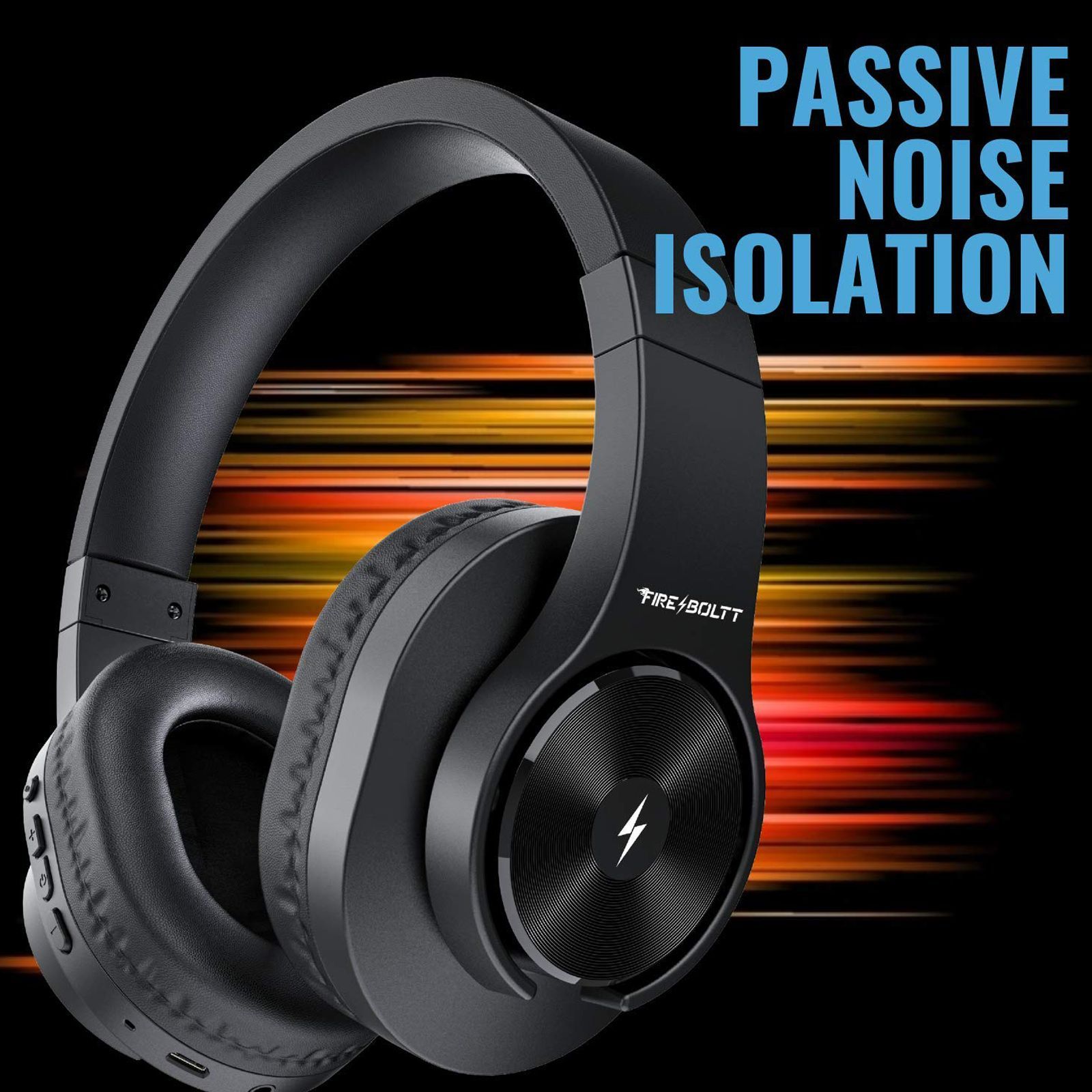 Fire-Boltt 15BHAAY#1 BH1500 Over-Ear Wireless Headphone with Mic (Bluetooth 5.0, 40 mm Drivers, Black) Fire-Boltt 15BHAAY#1 BH1500 Over-Ear Wireless Headphone with Mic (Bluetooth 5.0, 40 mm Drivers, Black)_7