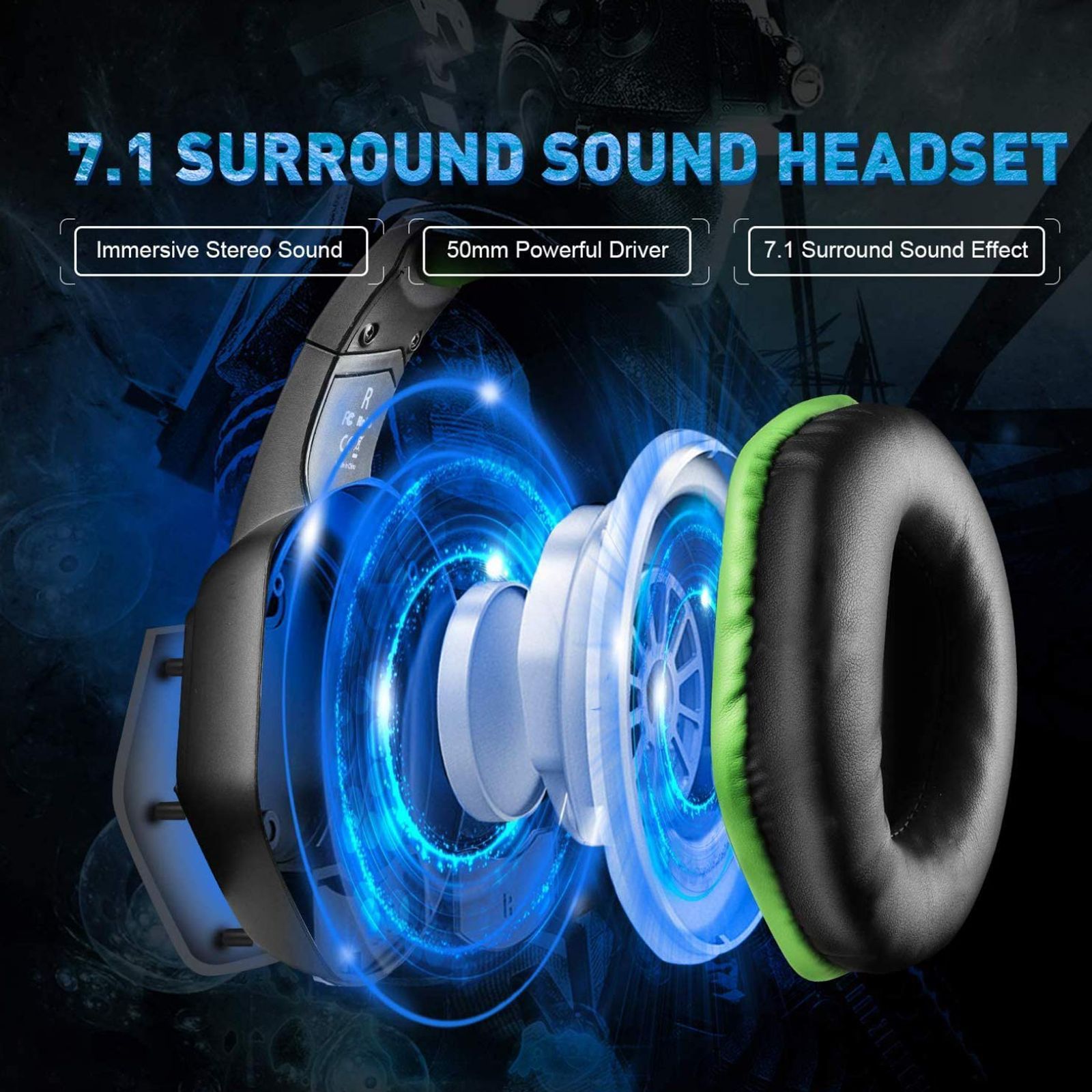 FIRE-BOLTT 13BGHAAY#1 BGH1300 Wired Headphone with Mic ( Over-Ear, Lime )_6