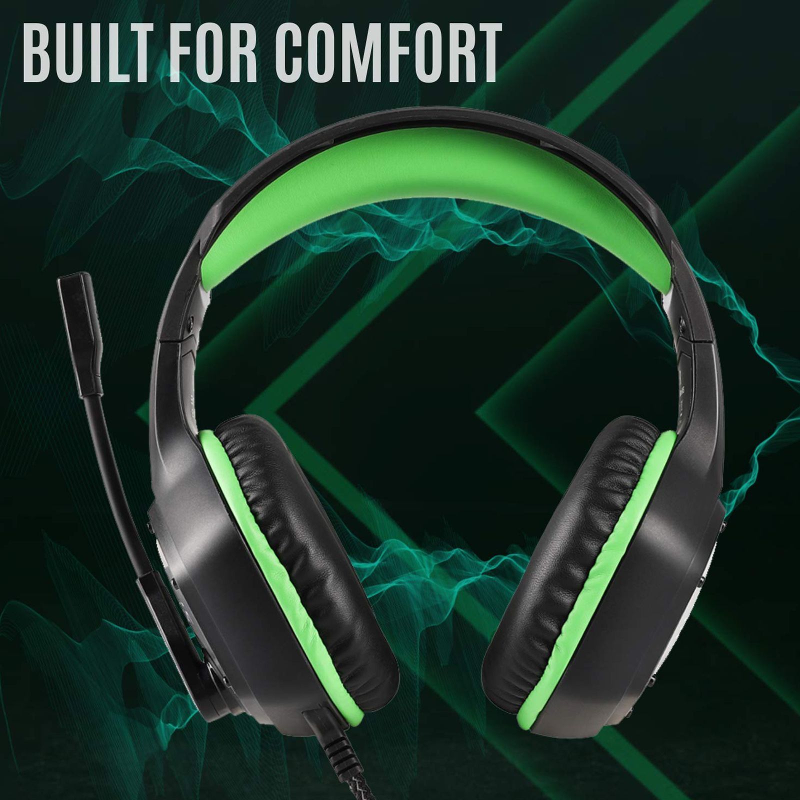 FIRE-BOLTT 13BGHAAY#1 BGH1300 Wired Headphone with Mic ( Over-Ear, Lime )_3