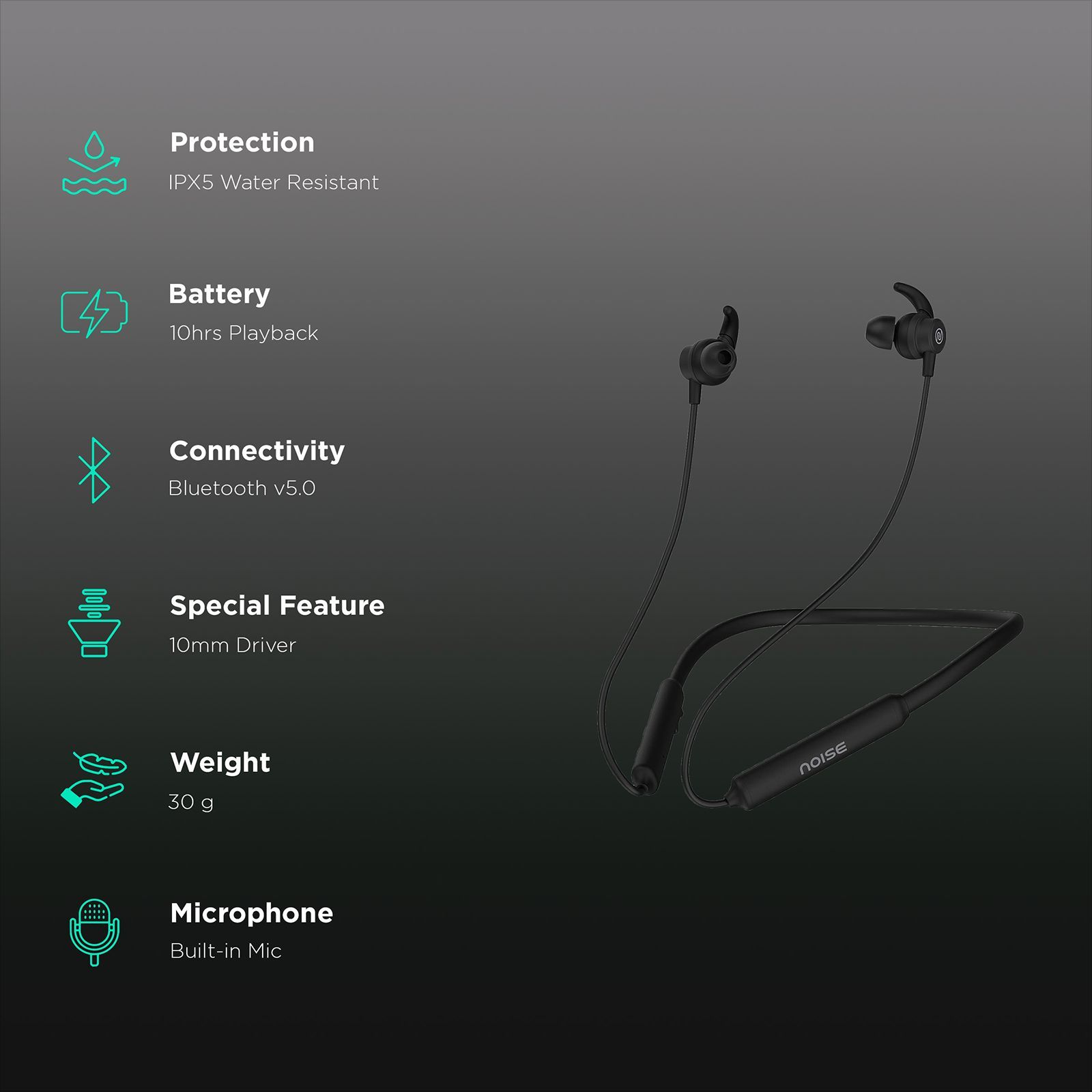 noise Tune Neckband (IPX5 Water Resistant, Voice Guidance Supported, Black)_2