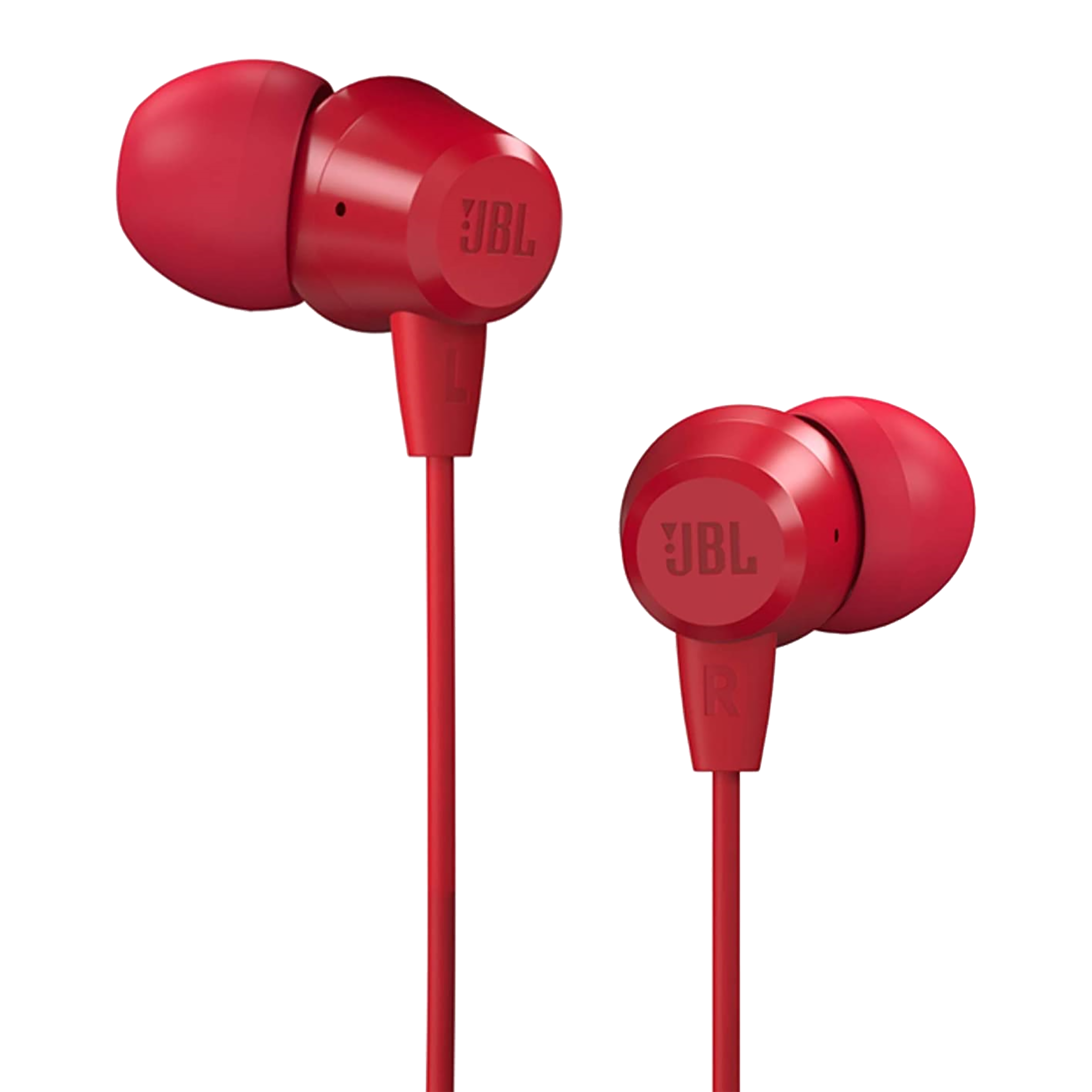 JBL JBLT50HIREDIN In-Ear Wired Earphone with Mic (Lightweight and Comfortable, Red) JBL JBLT50HIREDIN In-Ear Wired Earphone with Mic (Lightweight and Comfortable, Red)_1