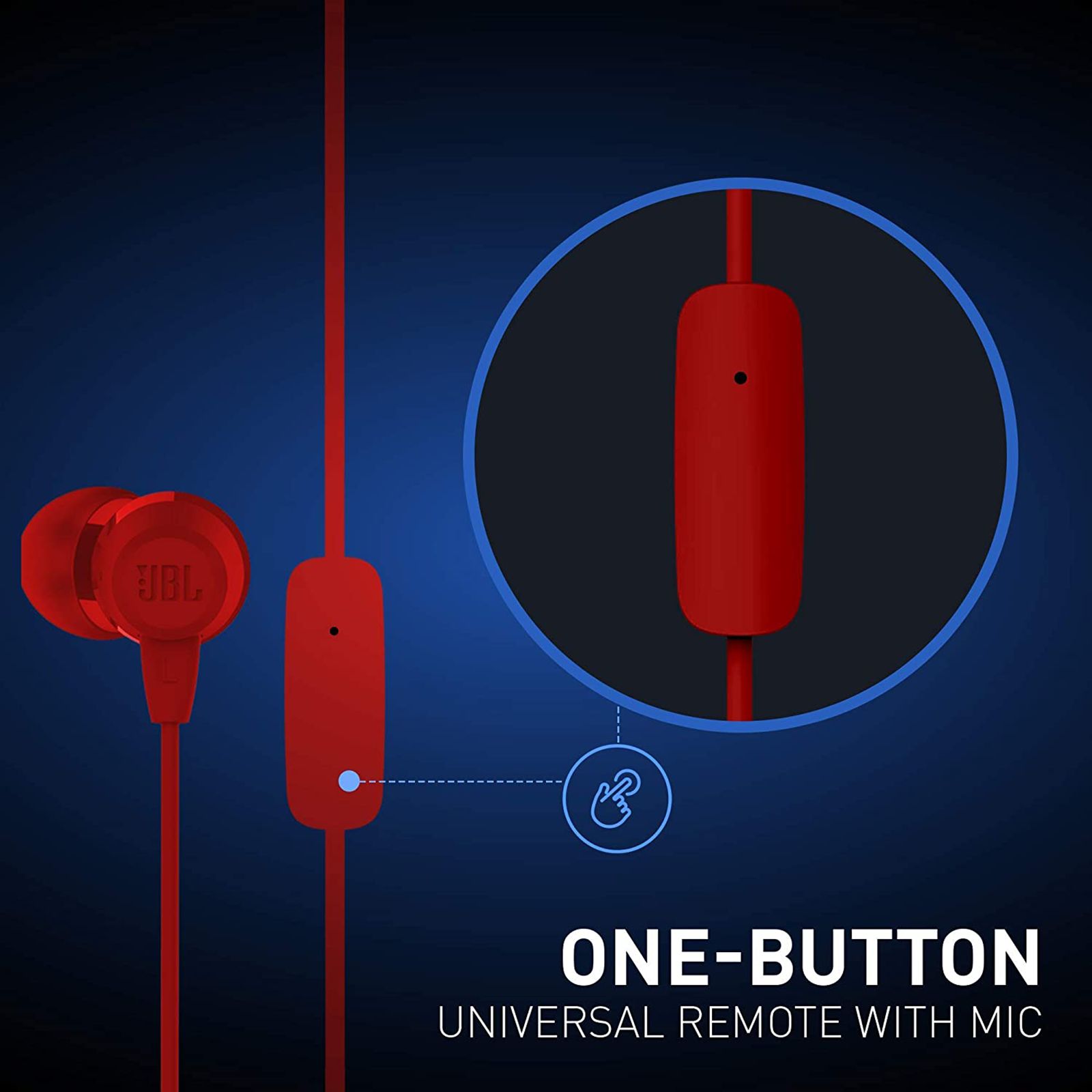 JBL JBLT50HIREDIN In-Ear Wired Earphone with Mic (Lightweight and Comfortable, Red) JBL JBLT50HIREDIN In-Ear Wired Earphone with Mic (Lightweight and Comfortable, Red)_8