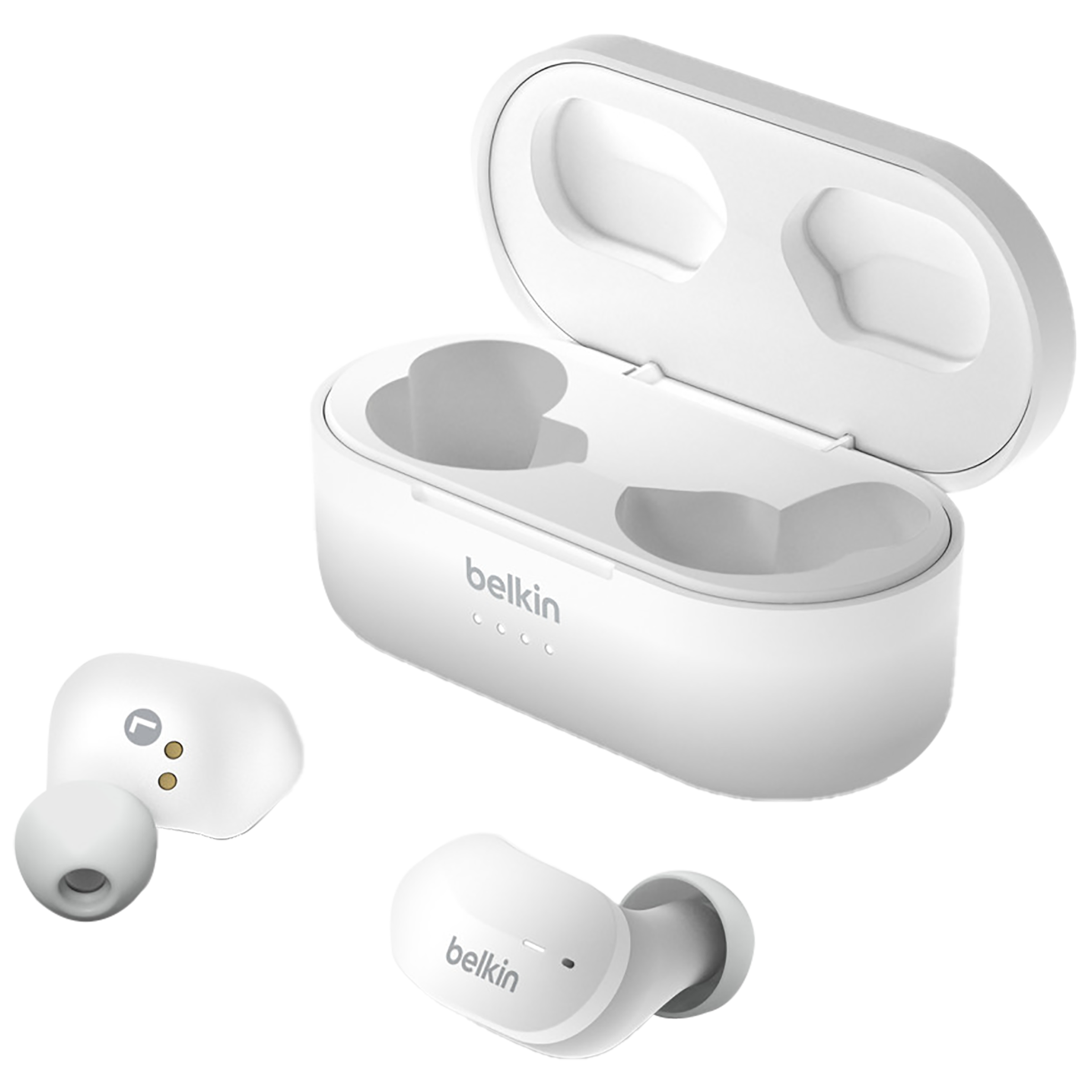 Belkin Soundform AUC001btWH TWS Earbuds with Noise Isolation (IPX5 Sweat & Water Resistant, 24 Hours Playback, White)_5
