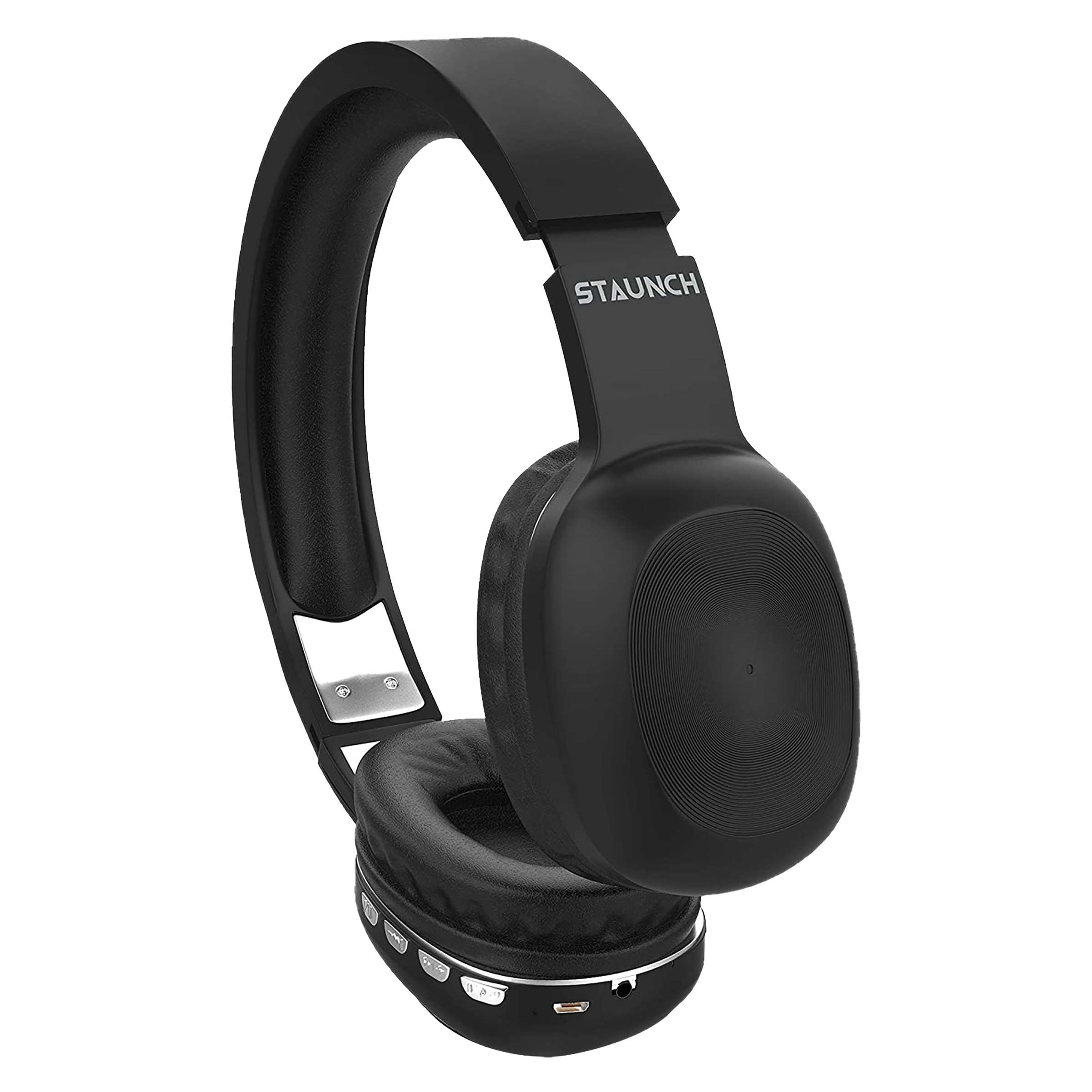 STAUNCH Rock 100 Bluetooth Headphone with Mic (8 Hours Playback, Over Ear, Black)_1