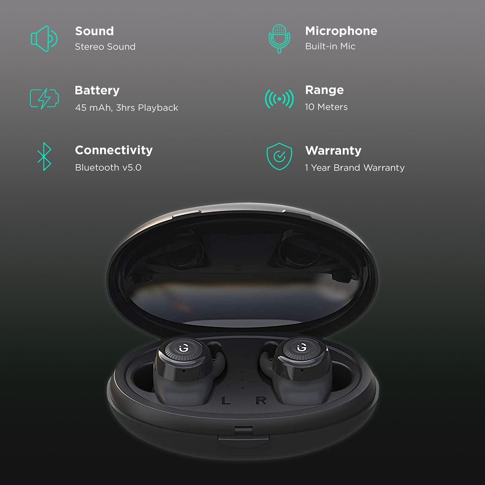 iGear Bumblebee iG-1142 TWS Earbuds (Sweatproof, Multi Functional Button, Black) iGear Bumblebee iG-1142 TWS Earbuds (Sweatproof, Multi Functional Button, Black)_2