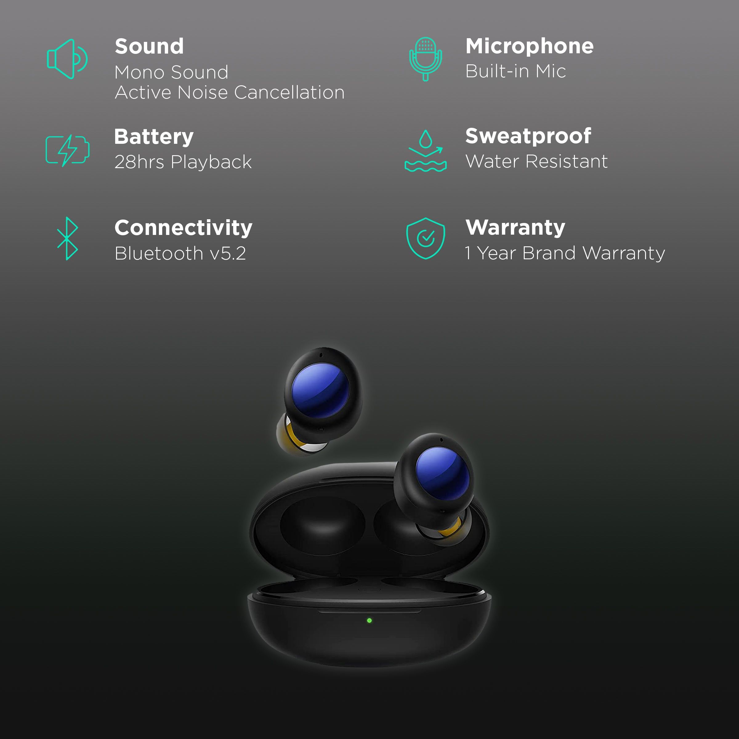 realme Buds Q2 RMA2008 TWS Earbuds with Active Noise Cancellation (IPX5 Water Resistant, 28 Hours Playback, Active Black) realme Buds Q2 RMA2008 TWS Earbuds with Active Noise Cancellation (IPX5 Water Resistant, 28 Hours Playback, Active Black)_2