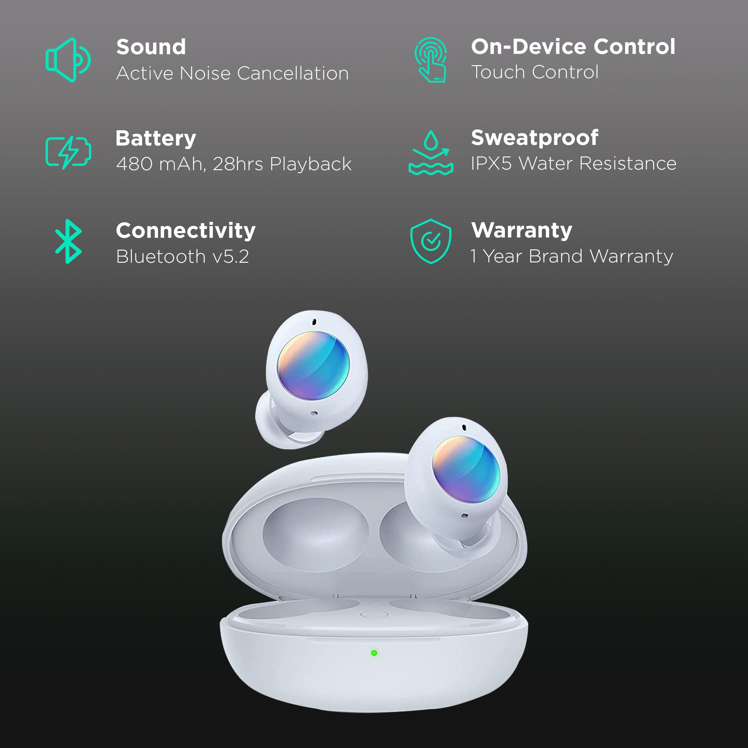 realme Buds Q2 RMA2008 TWS Earbuds with Active Noise Cancellation (IPX5 Water Resistant, 28 Hours Playback, Calm Grey) realme Buds Q2 RMA2008 TWS Earbuds with Active Noise Cancellation (IPX5 Water Resistant, 28 Hours Playback, Calm Grey)_2