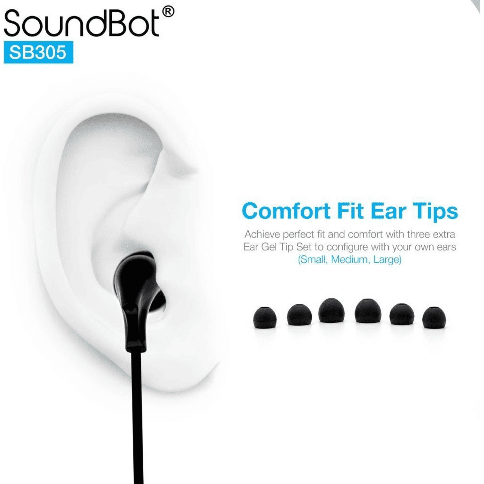 SoundBot SB305 Wired Earphone with Mic (In Ear, Black)_6