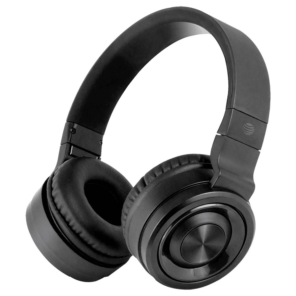 AT&T PBH20 BLK Headphone with Mic (Noise Isolation, 40 mm Neodymium Drivers, Over Ear, Black)_1