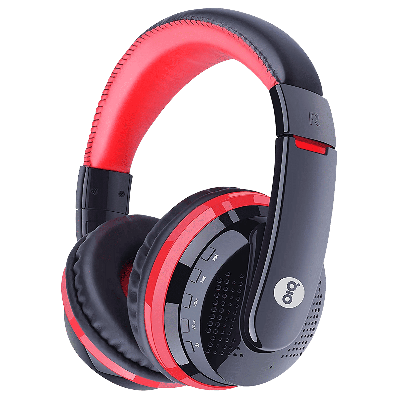 GIZmore Giz Over-Ear Hi-Fi Stereo Sound Active Noise Cancellation Wireless Headphone with Mic (Bluetooth 5.0, Red)_1