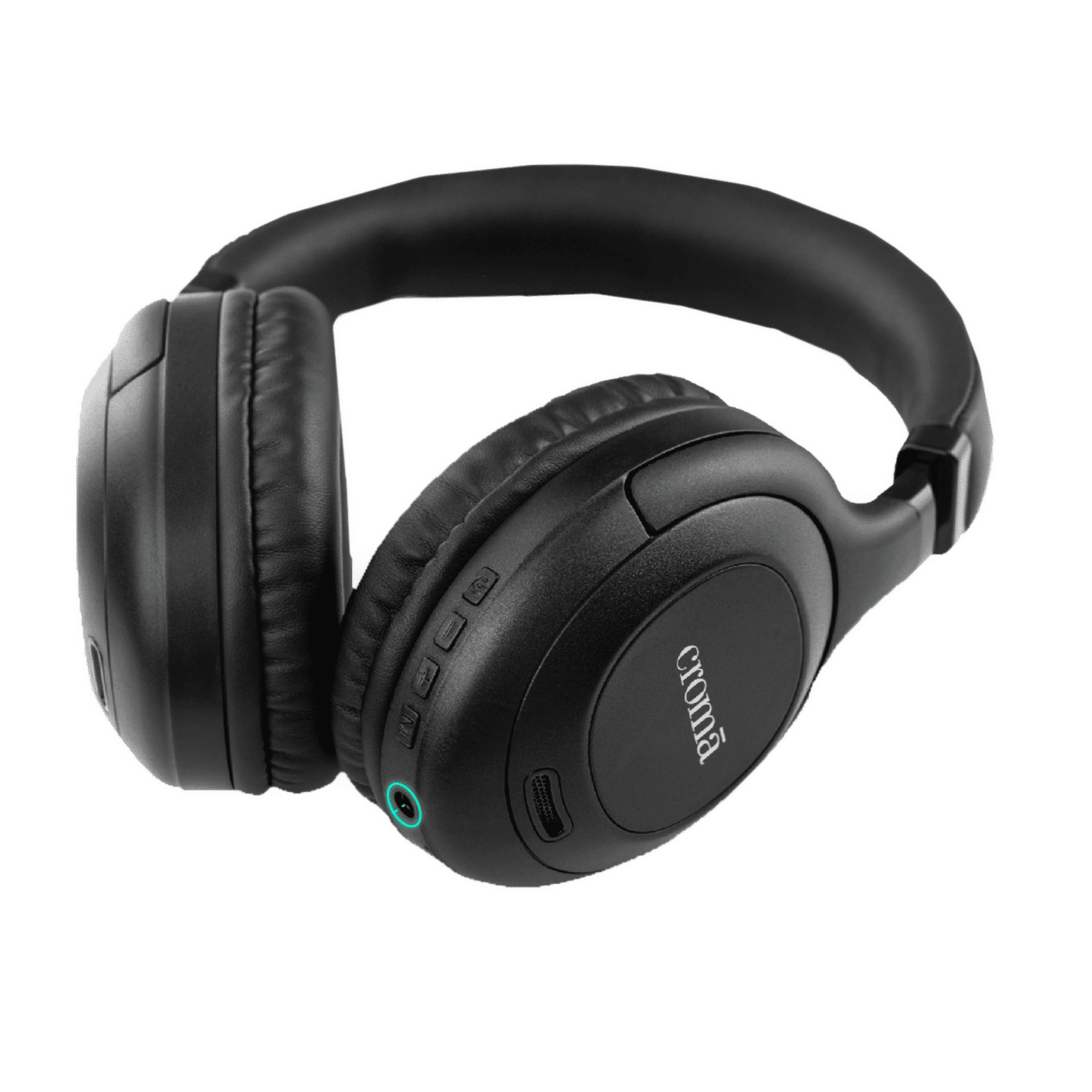 Croma Bluetooth Headphone with Mic (Up to 16 Hours Playback, On Ear, Black)_5