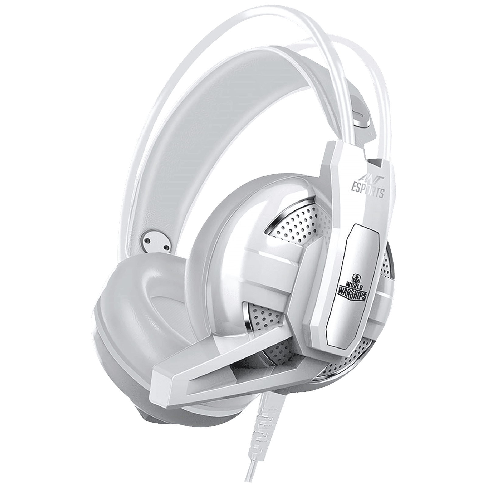 ANT ESPORTS H520W Wired Gaming Headset with Noise Isolation (Deep Bass Technology, Over Ear, White)_1