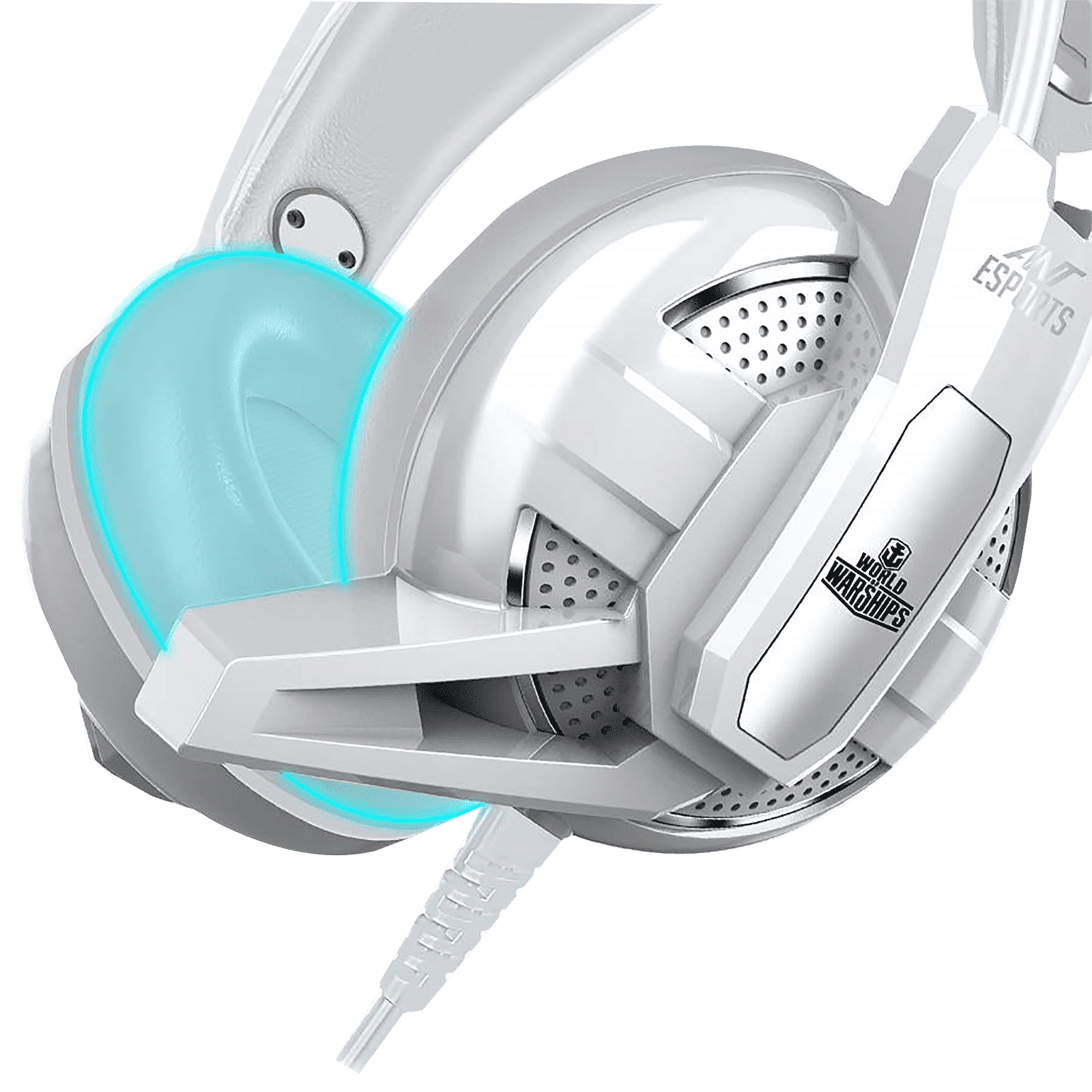 ANT ESPORTS H520W Wired Gaming Headset with Noise Isolation (Deep Bass Technology, Over Ear, White)_7