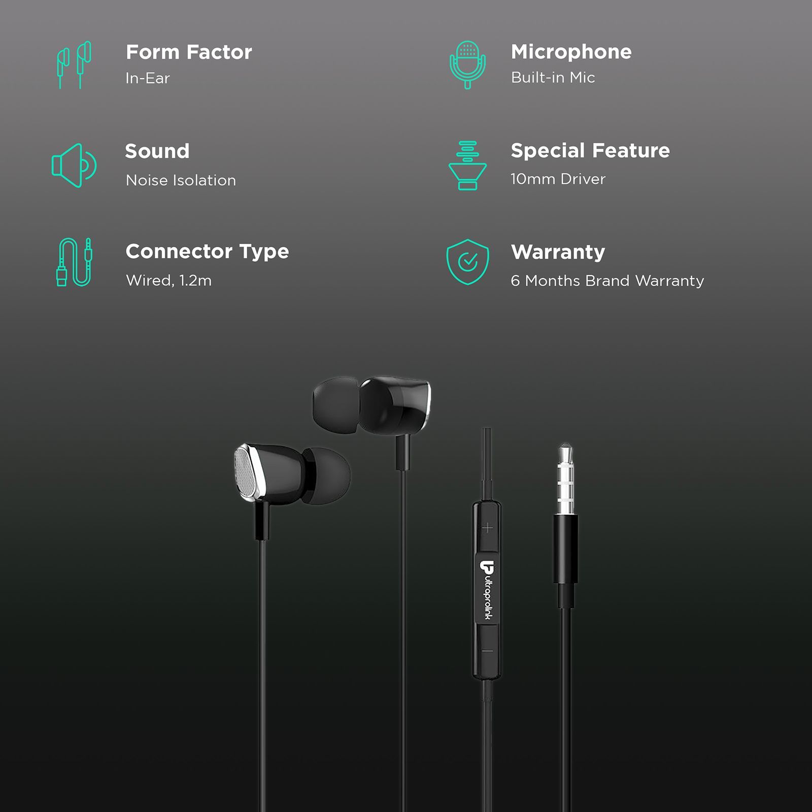 ultraprolink MoBass 2 UM1038BLK Wired Earphone with Mic (In Ear, Black) ultraprolink MoBass 2 UM1038BLK Wired Earphone with Mic (In Ear, Black)_2