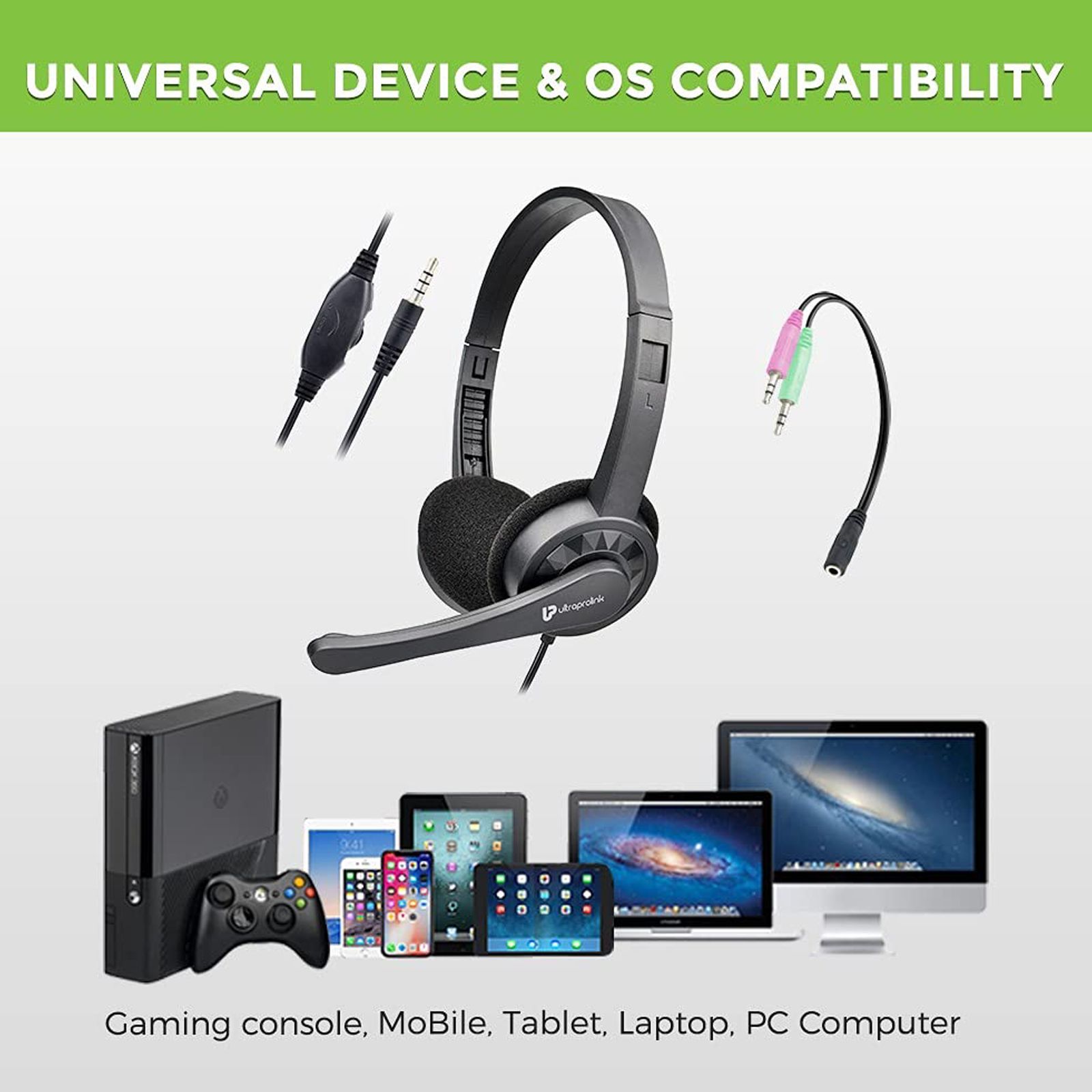 ultraprolink iChat UM1045A Wired Headphone with Mic (On Ear, Black)_13