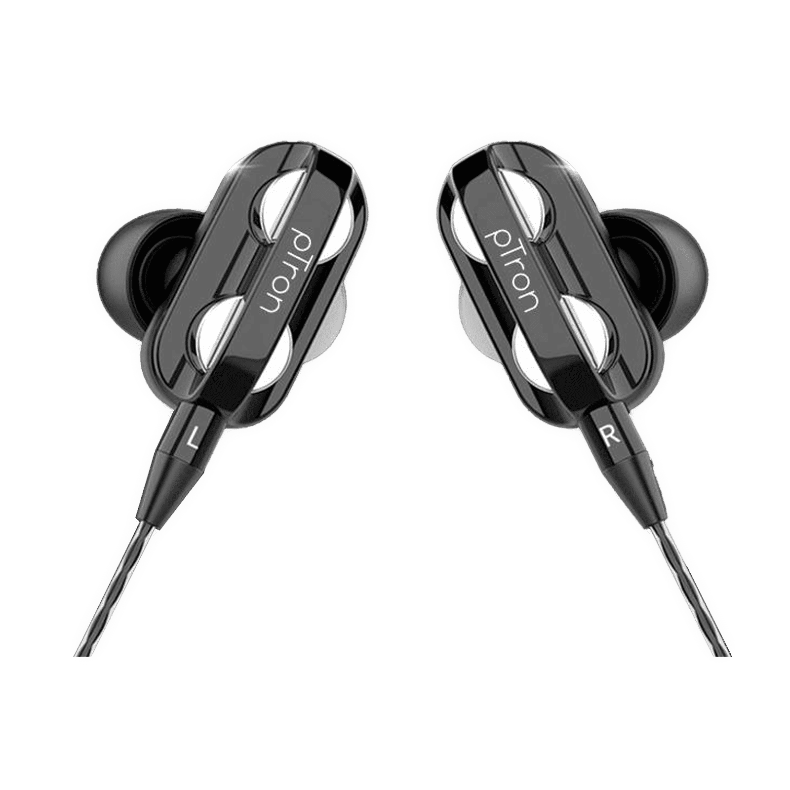 pTron Boom Pro 140317791 Wired Earphone with Mic (In Ear, Black/Silver)_3