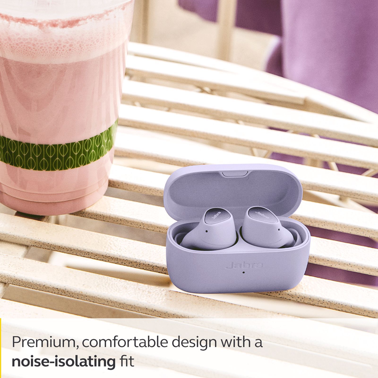 Jabra Elite 3 TWS Earbuds with Noise Isolation (IP55 Water & Dust Resistant, 28 Hours Playback, Lilac)_8