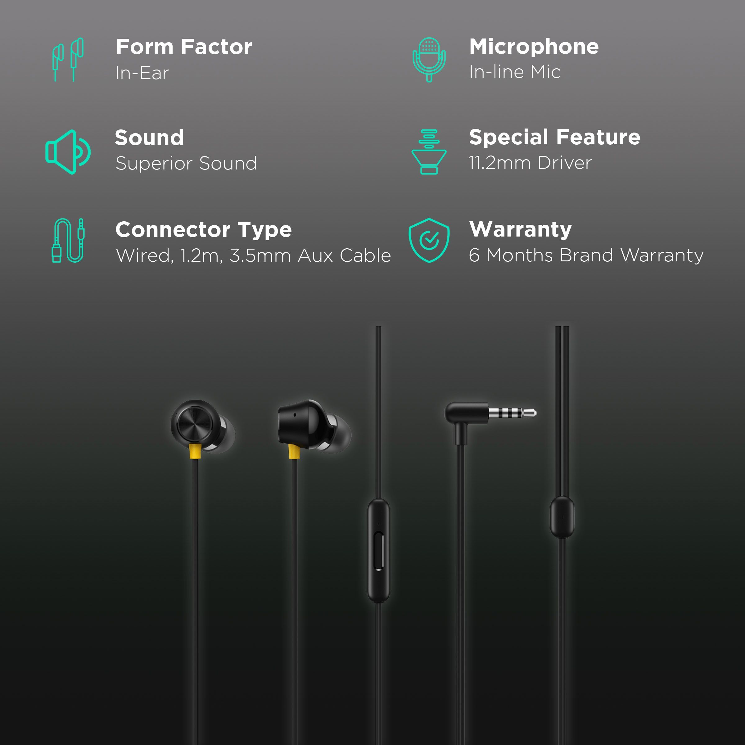 realme Buds 2 Neo RMA2016 Wired Earphone with Mic (In Ear, Black)_2