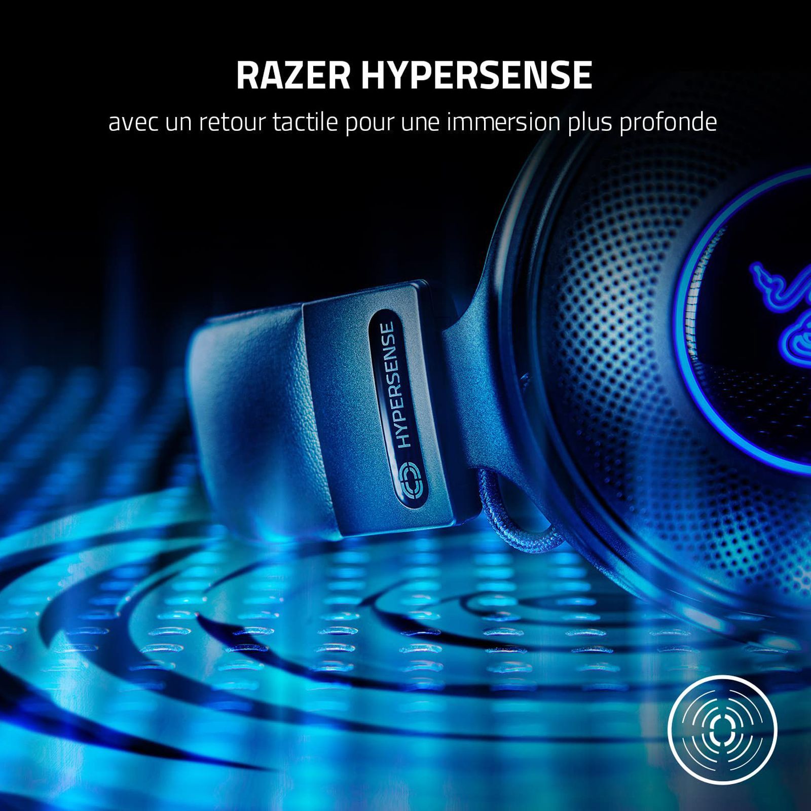 RAZER Kraken V3 HyperSense RZ04-03770100-R3M1 USB Gaming Headset Noise Cancellation (7.1 Surround Sound, Over Ear, Black)_6