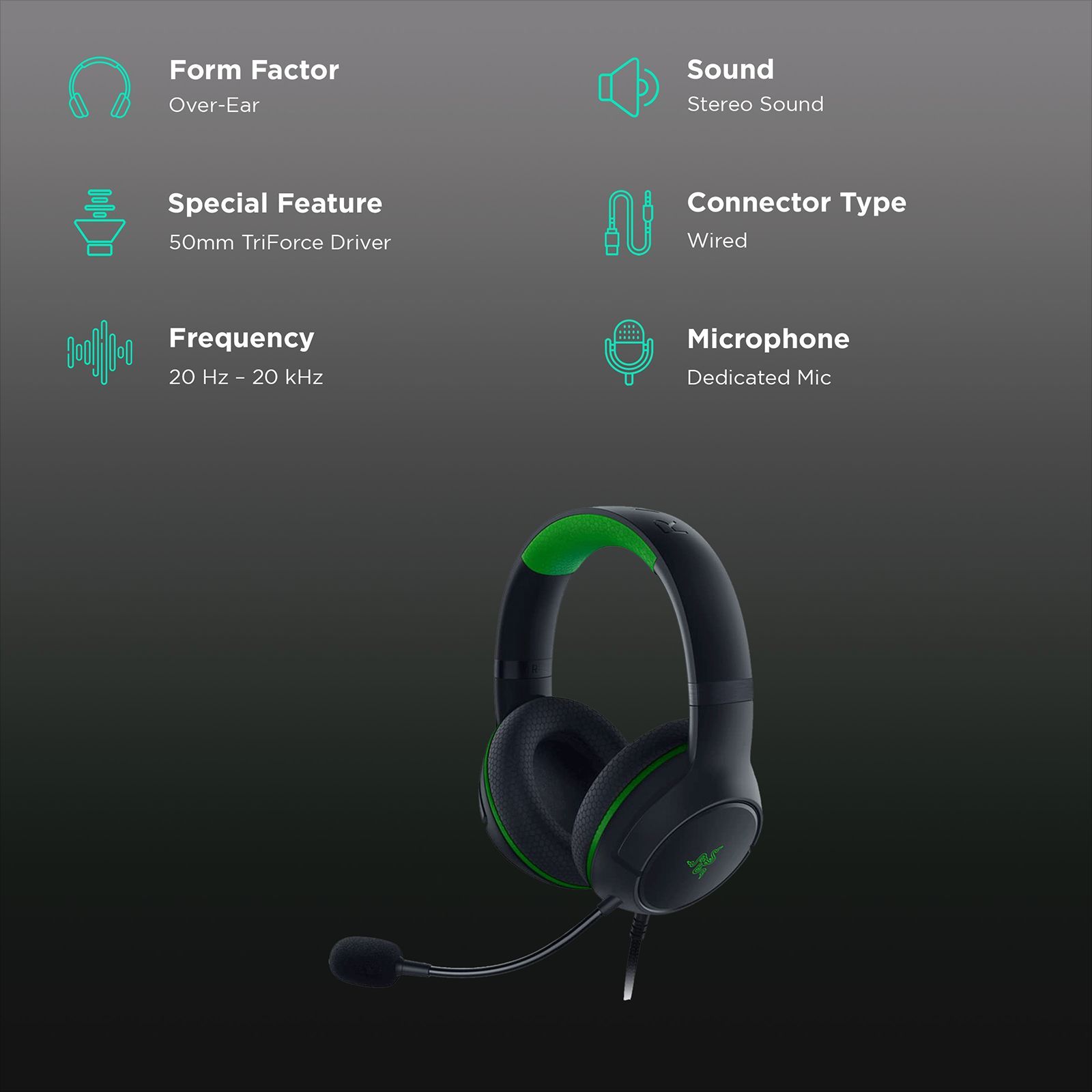 RAZER Kaira X RZ04-03970100-R3M1 Over-Ear Wired Gaming Headset with Mic (Hyperclear Cardioid Mic, Black)_2