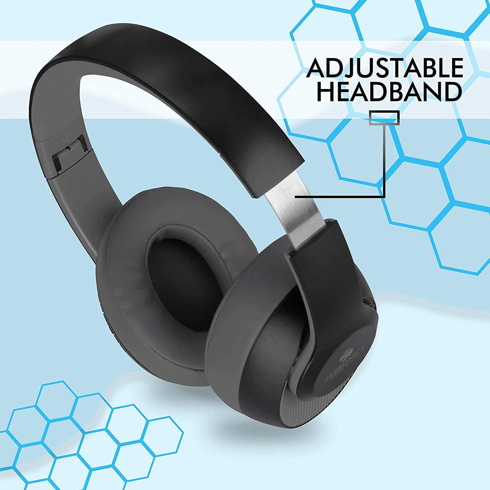 ZEBRONICS Dynamic Bluetooth Headphone with Mic (34 Hours Playtime, Over Ear, Black) ZEBRONICS Dynamic Bluetooth Headphone with Mic (34 Hours Playtime, Over Ear, Black)_6