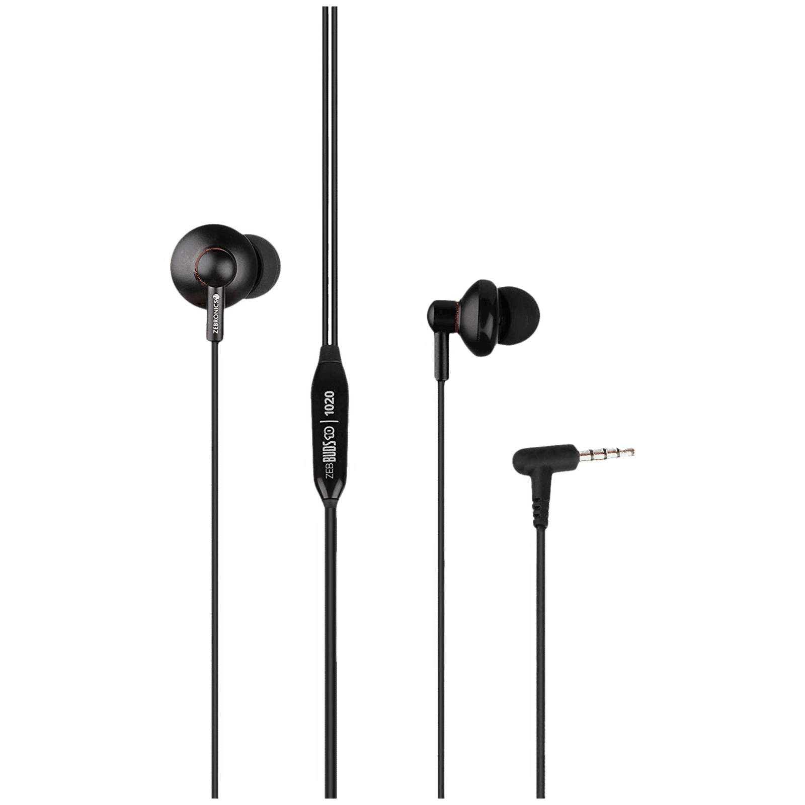 ZEBRONICS Buds 10 Wired Earphone with Mic (In Ear, Black) ZEBRONICS Buds 10 Wired Earphone with Mic (In Ear, Black)_1