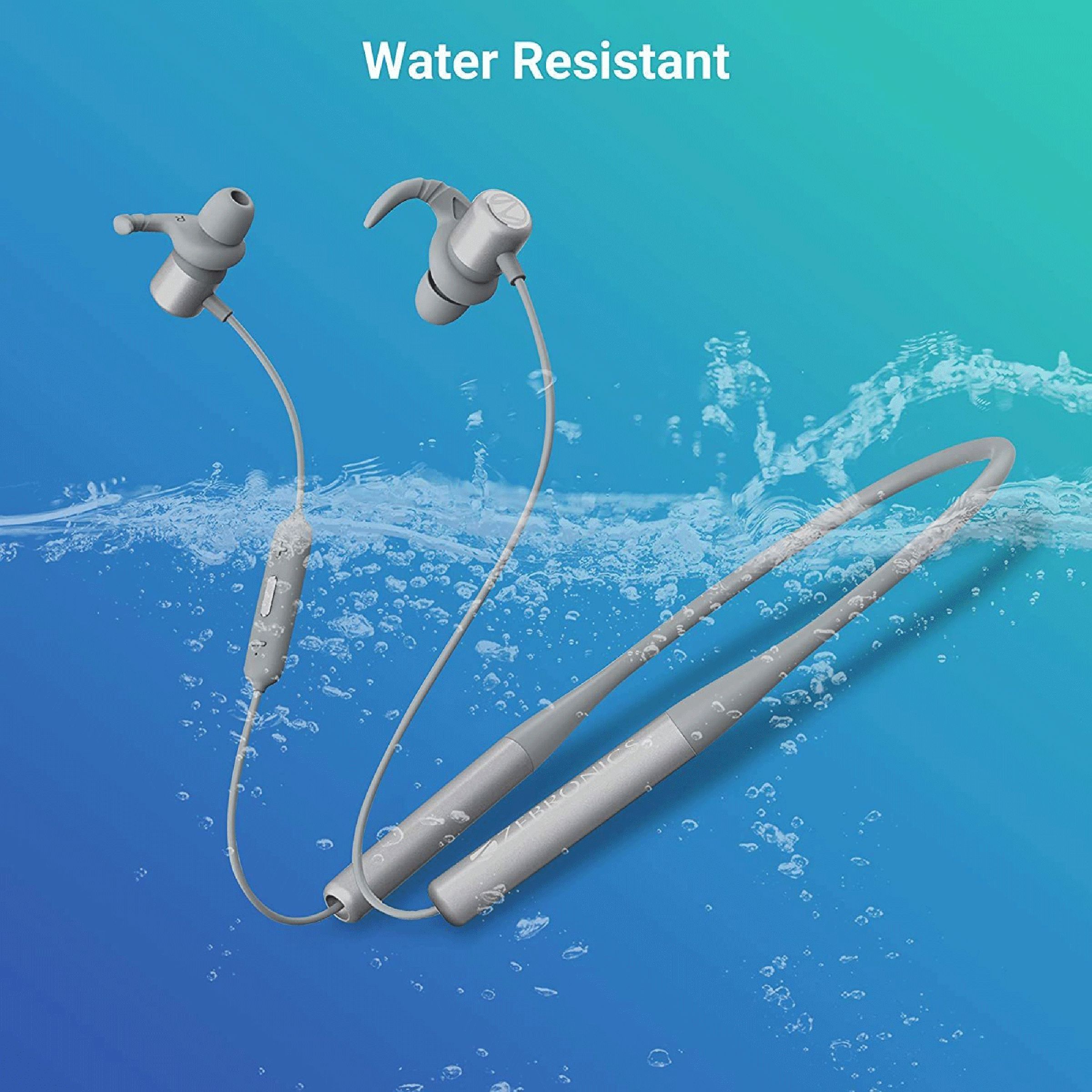 ZEBRONICS Yoga Neckband (Water Resistant, 21 Hours Playback, Grey)_4