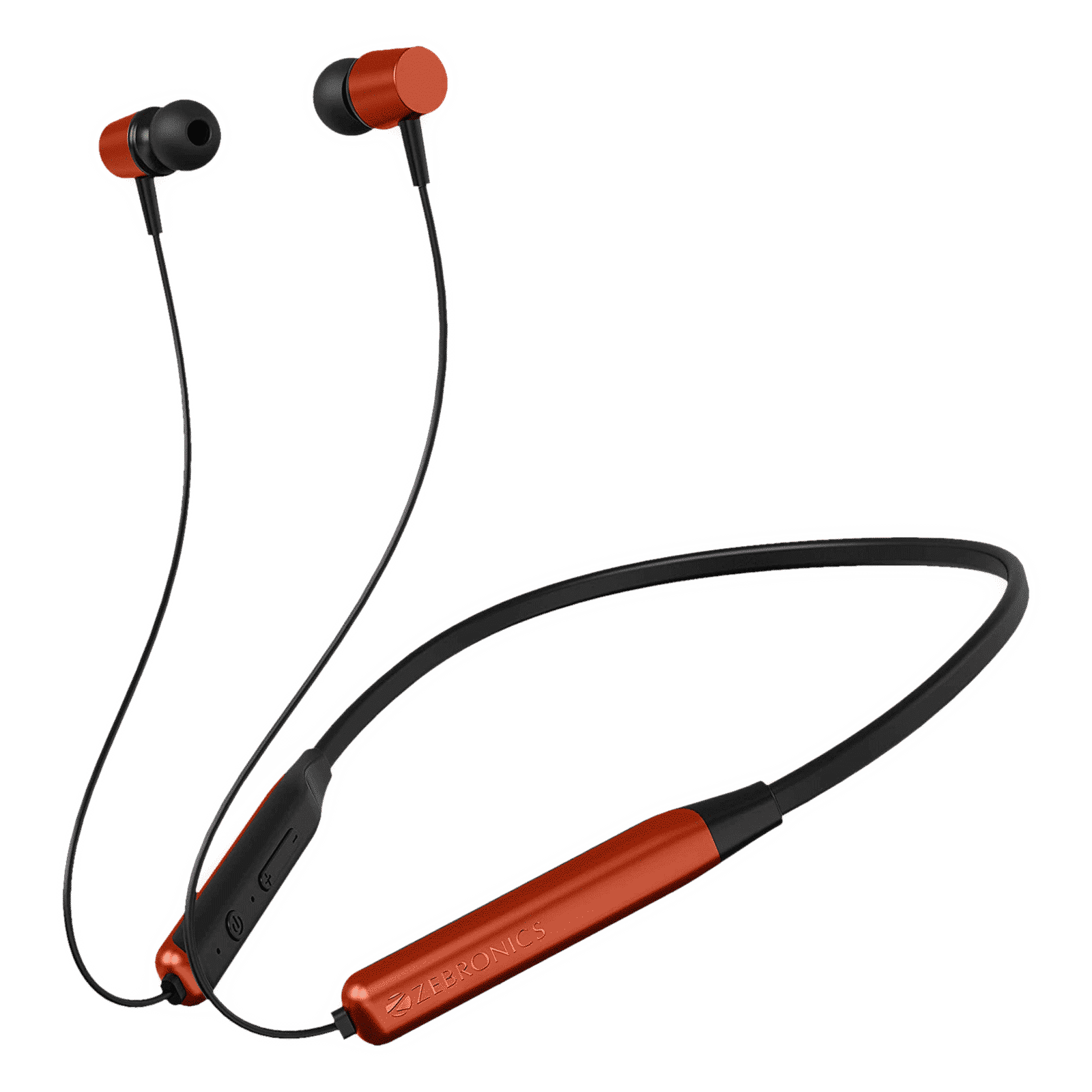 ZEBRONICS Evolve Neckband (17 Hours Playtime, Orange)_1