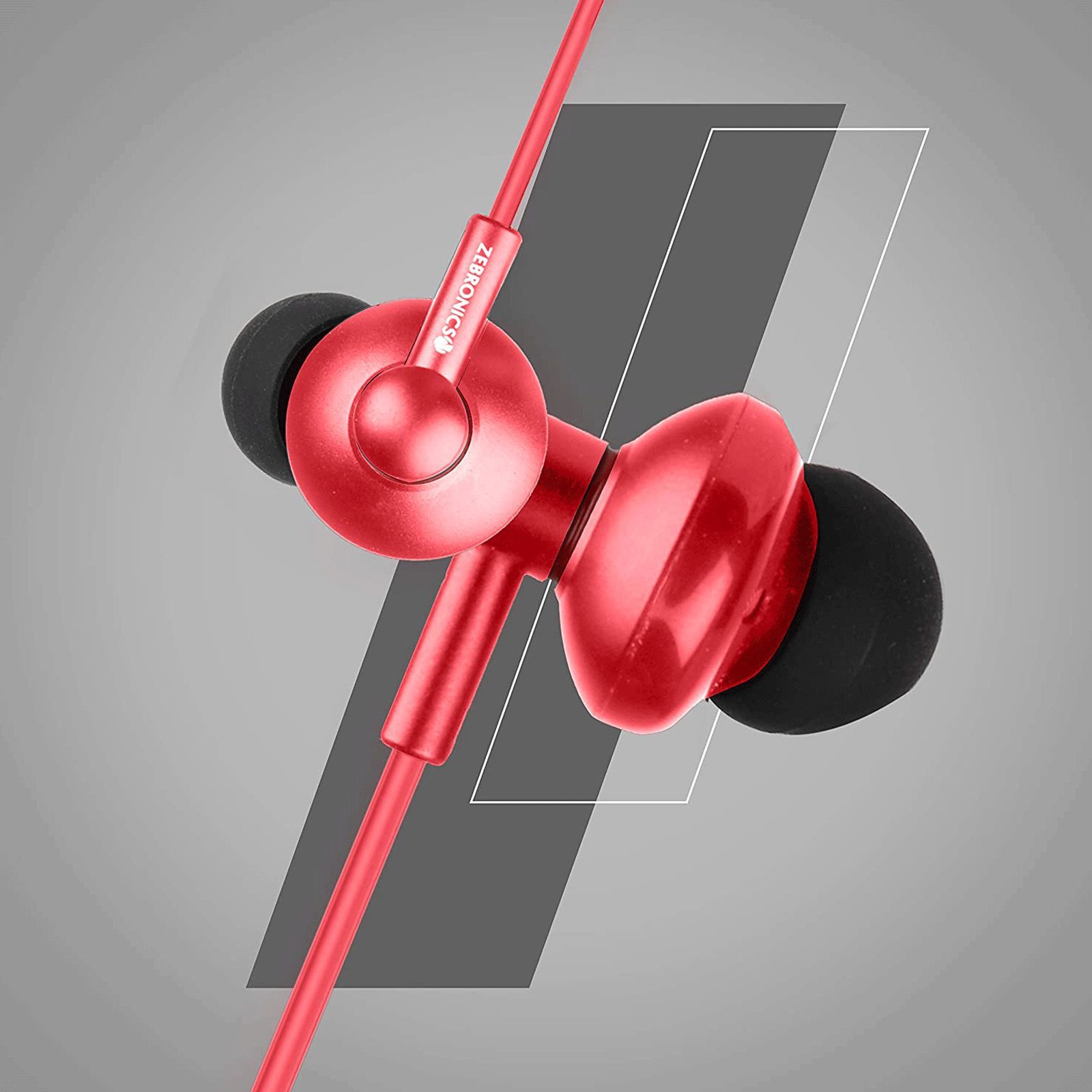 ZEBRONICS Buds 10 Wired Earphone with Mic (In Ear, Red) ZEBRONICS Buds 10 Wired Earphone with Mic (In Ear, Red)_8