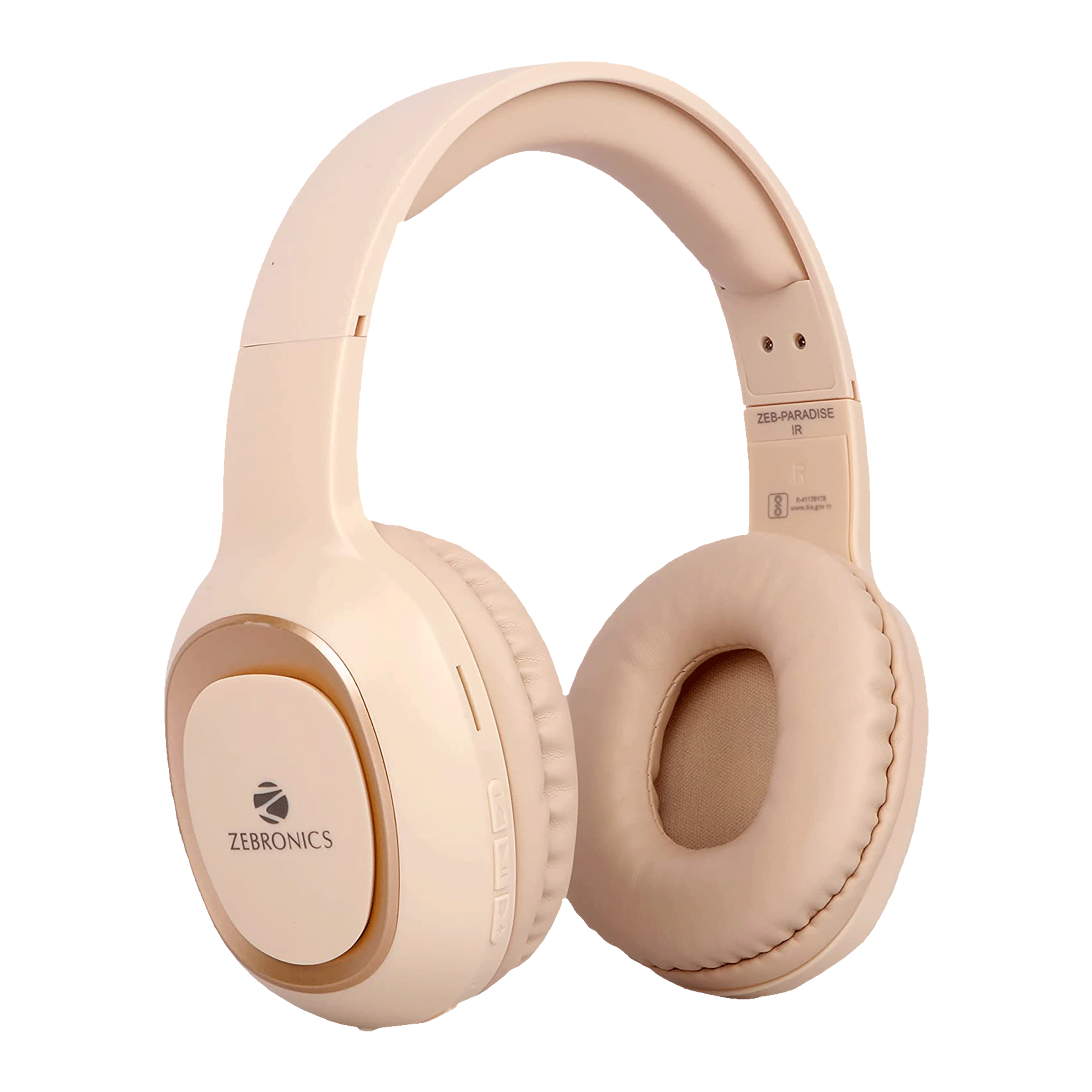 ZEBRONICS Paradise Bluetooth Headphone with Mic (15 Hours Playback, Over Ear, Beige) ZEBRONICS Paradise Bluetooth Headphone with Mic (15 Hours Playback, Over Ear, Beige)_1