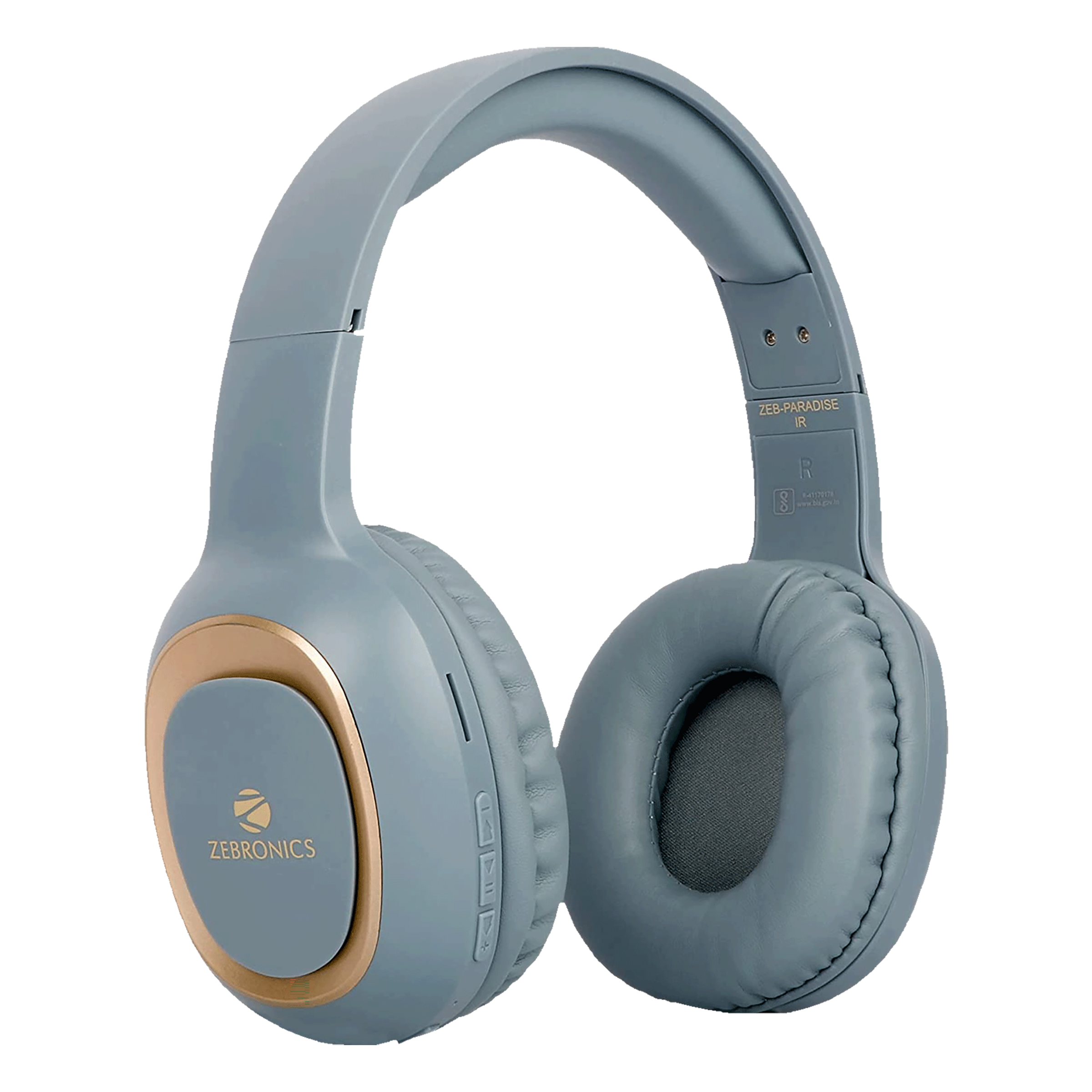 ZEBRONICS Paradise Bluetooth Headphone with Mic (15 Hours Playback, Over Ear, Blue)_1