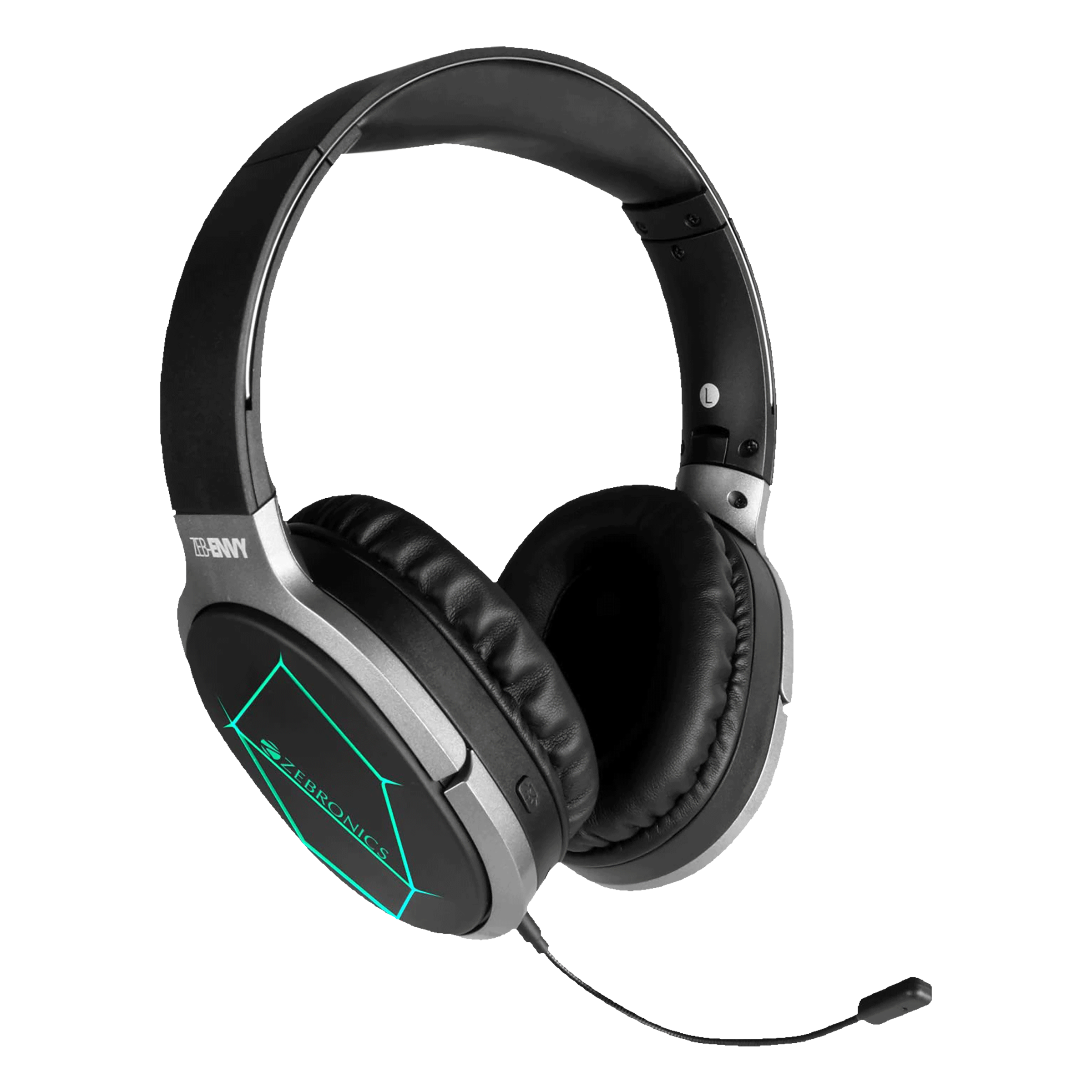 ZEBRONICS Envy Bluetooth Headphone with Mic (33 Hours Playtime, Over Ear, Black)_1