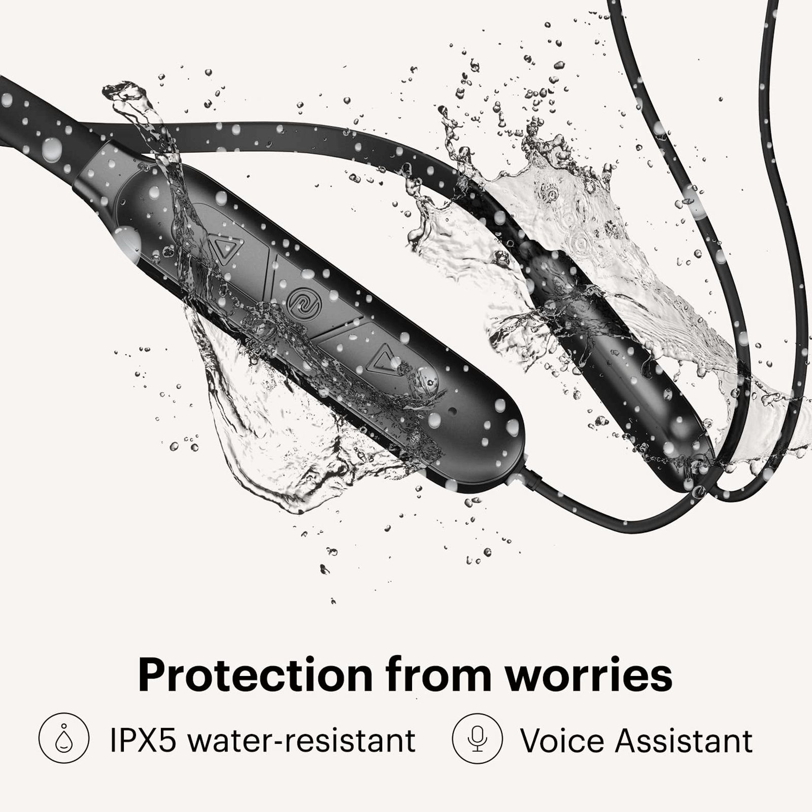 noise Sense Neckband with Noise Isolation (IPX5 Water Resistant, 25 Hours Playtime, Jet Black)_6