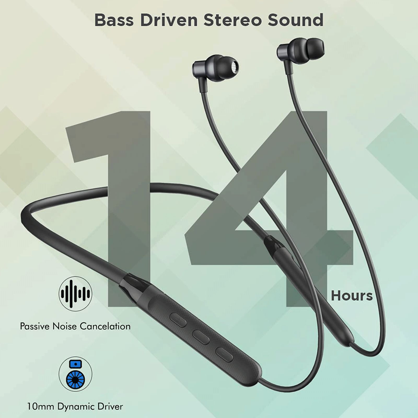 pTron Tangent Evo 140317085 Neckband with Passive Noise Cancellation (IPX4 Sweat & Water Resistant, 6 Hours Playtime, Black/Grey) pTron Tangent Evo 140317085 Neckband with Passive Noise Cancellation (IPX4 Sweat & Water Resistant, 6 Hours Playtime, Black/Grey)_7