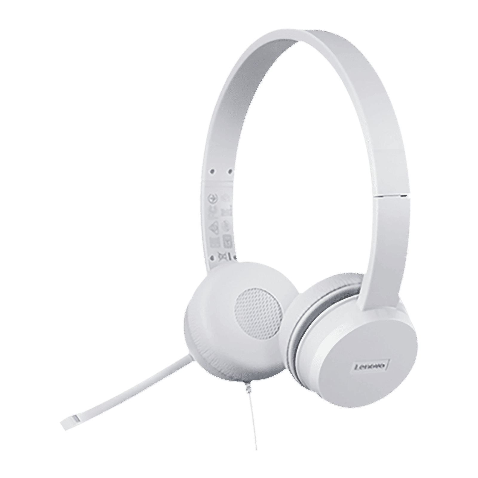 Lenovo 110 Stereo GXD1B67867 Wired Headphone with Mic (On Ear, White) Lenovo 110 Stereo GXD1B67867 Wired Headphone with Mic (On Ear, White)_1