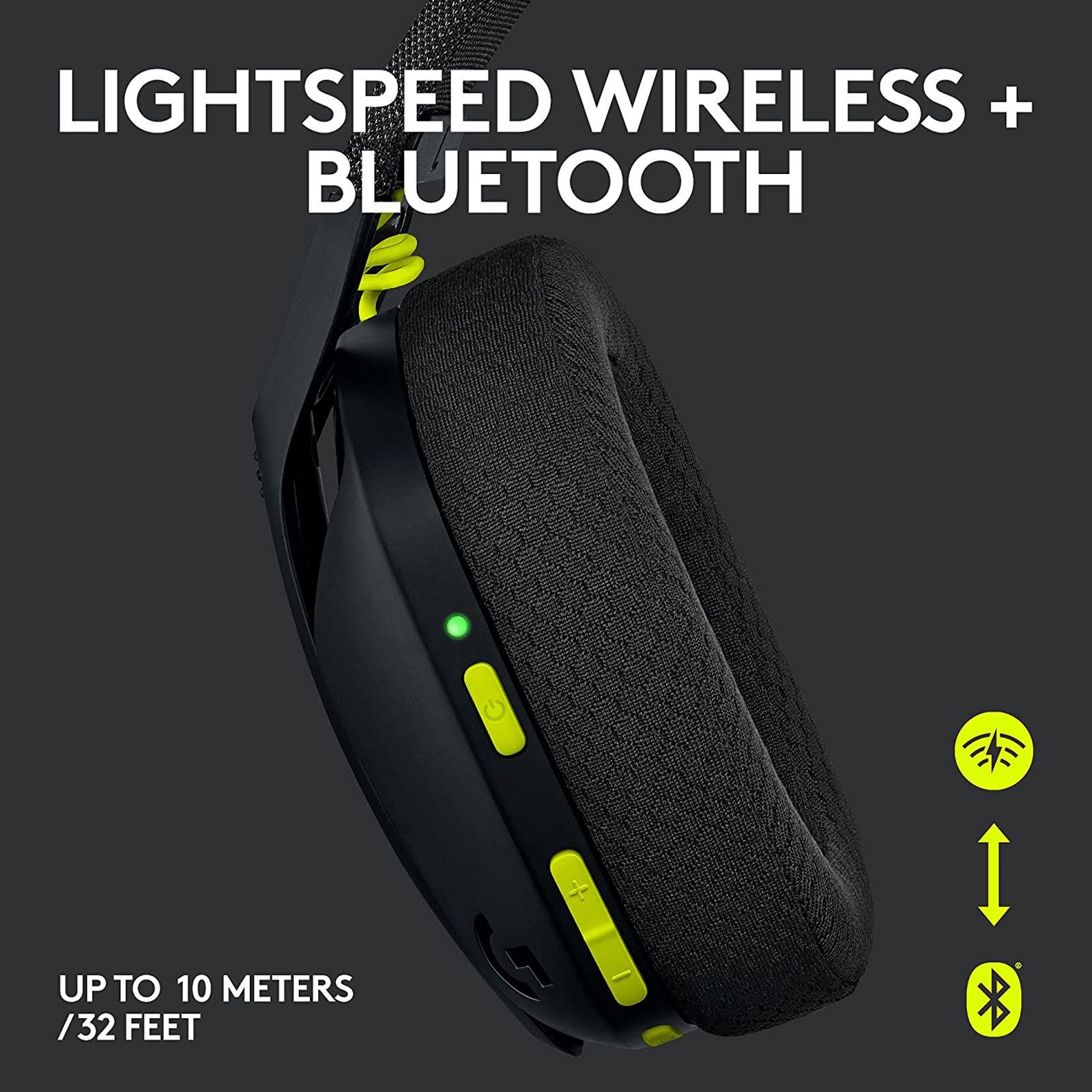 logitech G435 981-001051 Bluetooth Gaming Headphone(18 Hours Playback, Over Ear, Black/Neon Yellow) logitech G435 981-001051 Bluetooth Gaming Headphone(18 Hours Playback, Over Ear, Black/Neon Yellow)_9