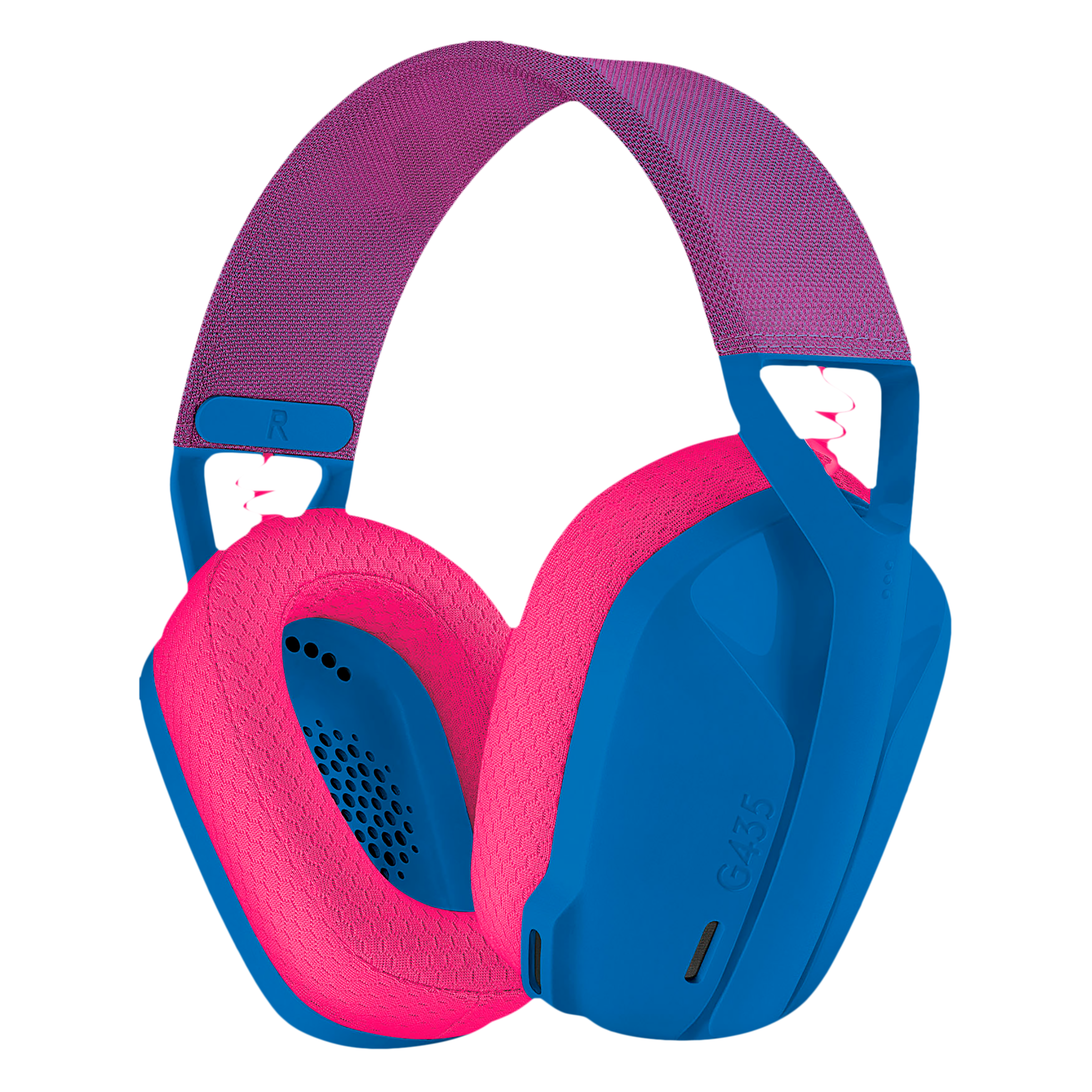 logitech G435 981-001063 Bluetooth Gaming Headphone (18 Hours Playback, Over Ear, Blue/Raspberry) logitech G435 981-001063 Bluetooth Gaming Headphone (18 Hours Playback, Over Ear, Blue/Raspberry)_1