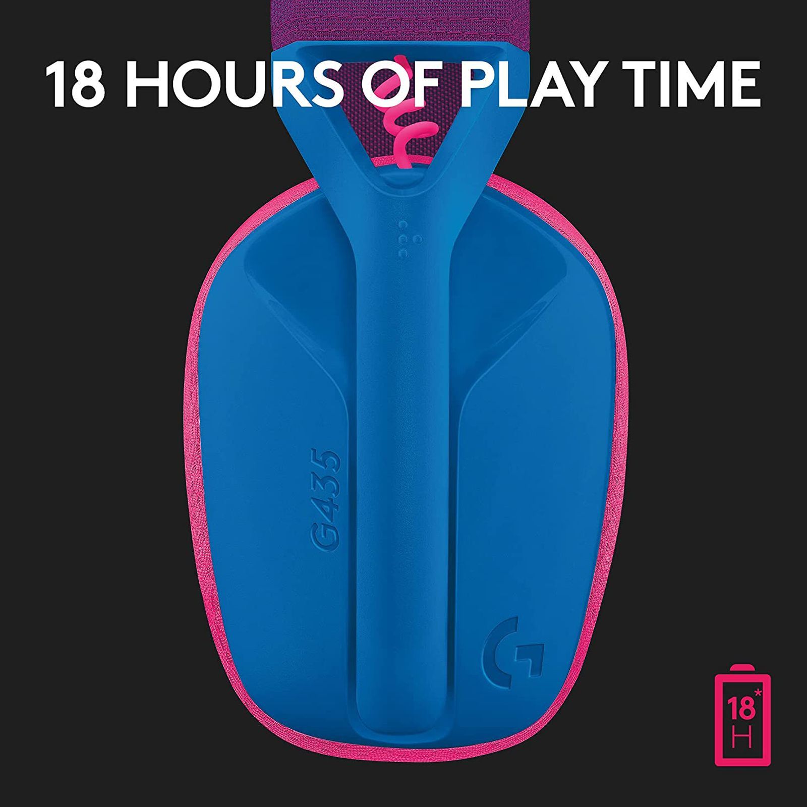 logitech G435 981-001063 Bluetooth Gaming Headphone (18 Hours Playback, Over Ear, Blue/Raspberry) logitech G435 981-001063 Bluetooth Gaming Headphone (18 Hours Playback, Over Ear, Blue/Raspberry)_7